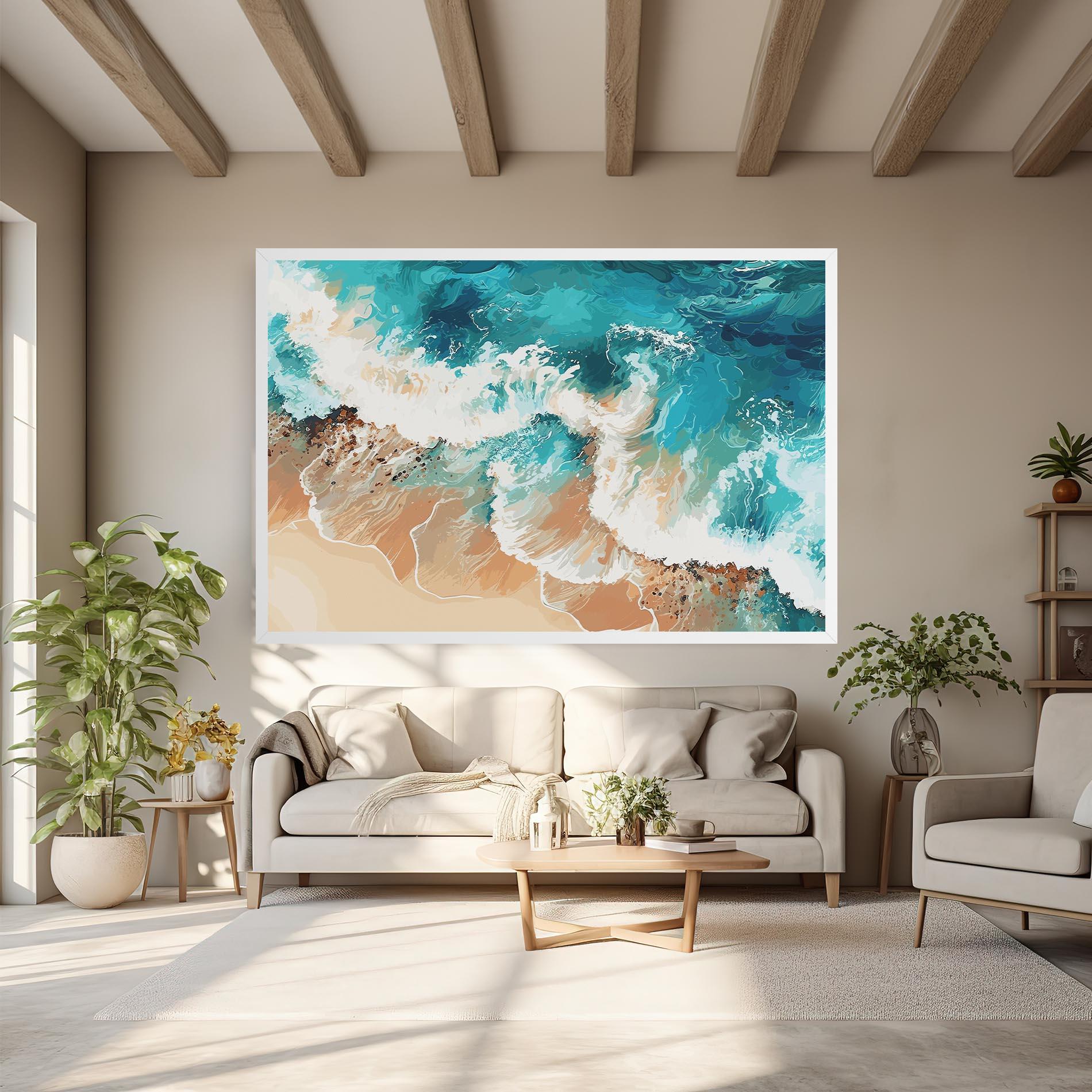 Tablou Canvas Artistic Waves mockup 6