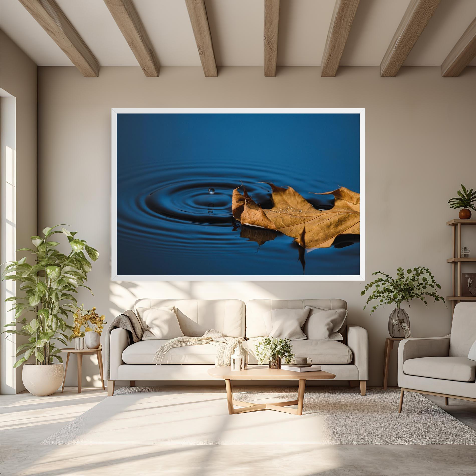 Tablou Canvas Autumn Leaf Water mockup 6