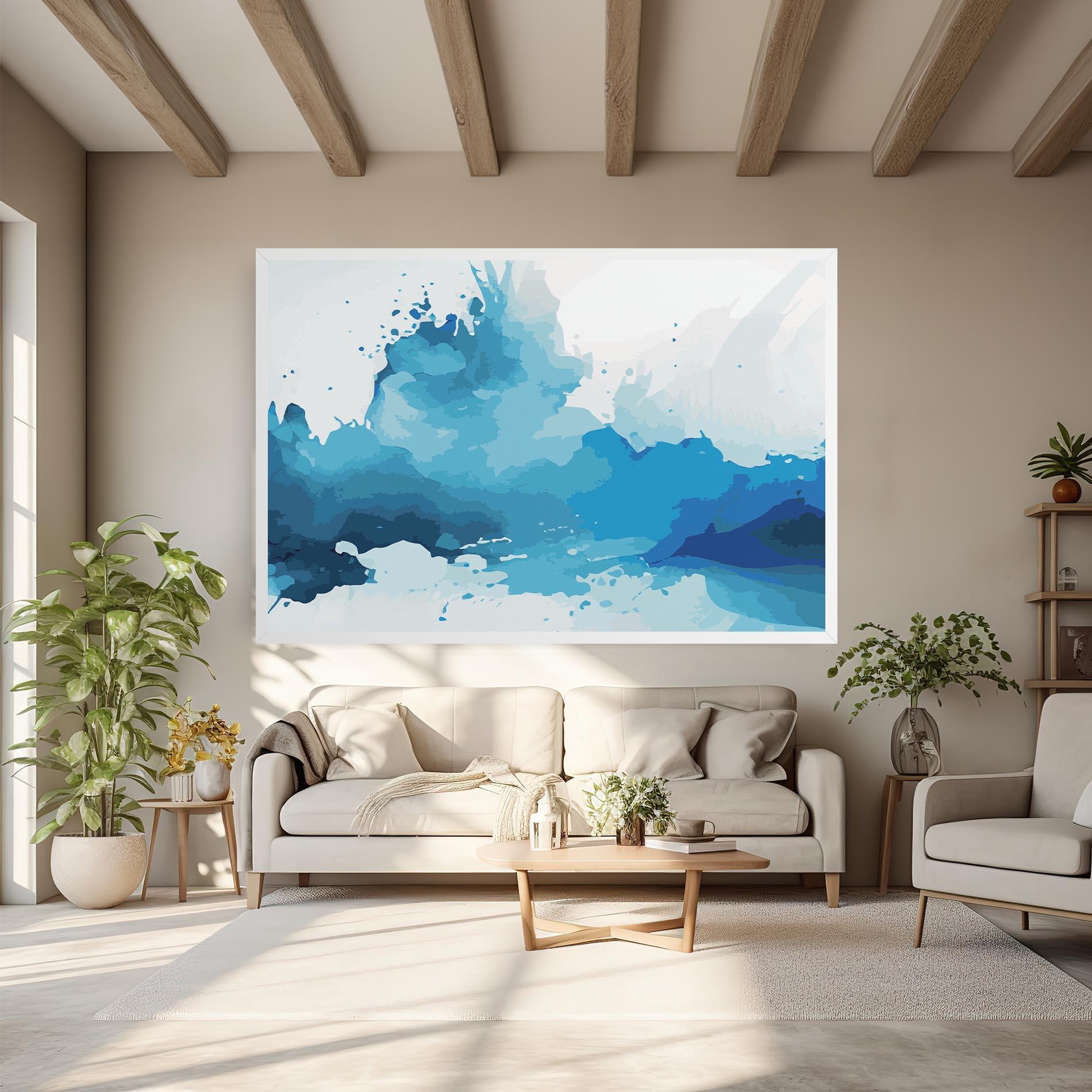 Tablou Canvas Blue Water Art mockup 6
