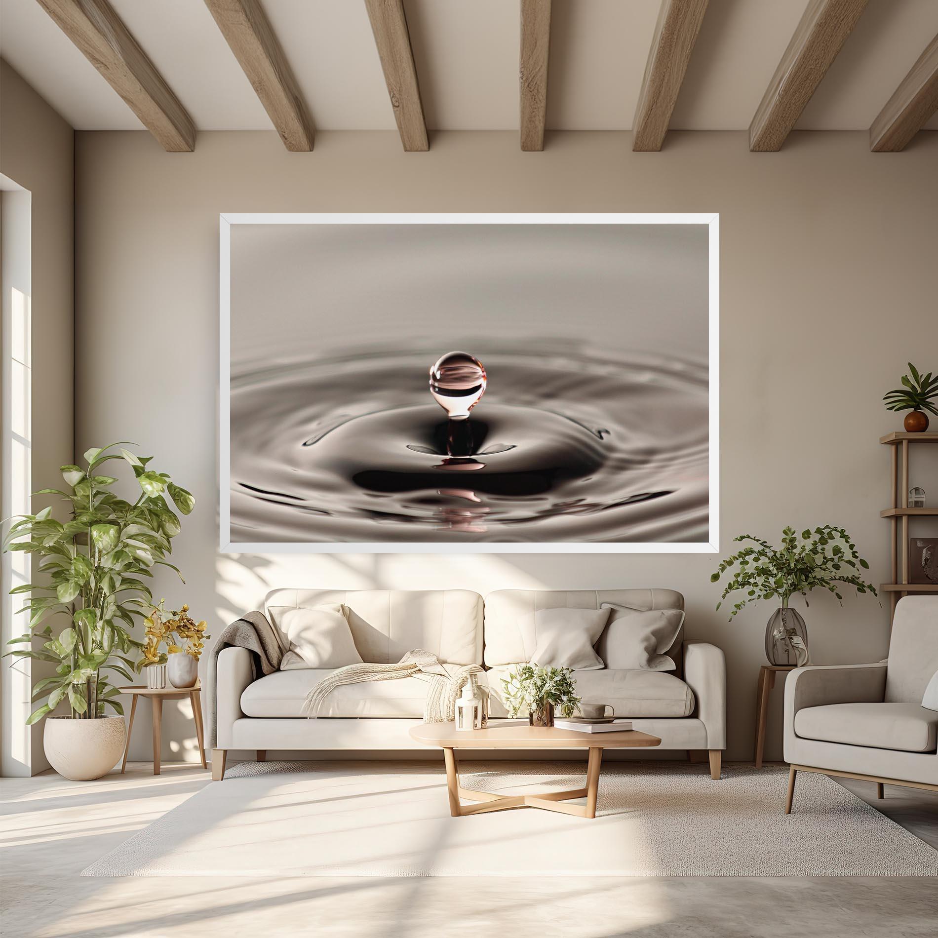 Tablou Canvas Close Red Water Drop mockup 6