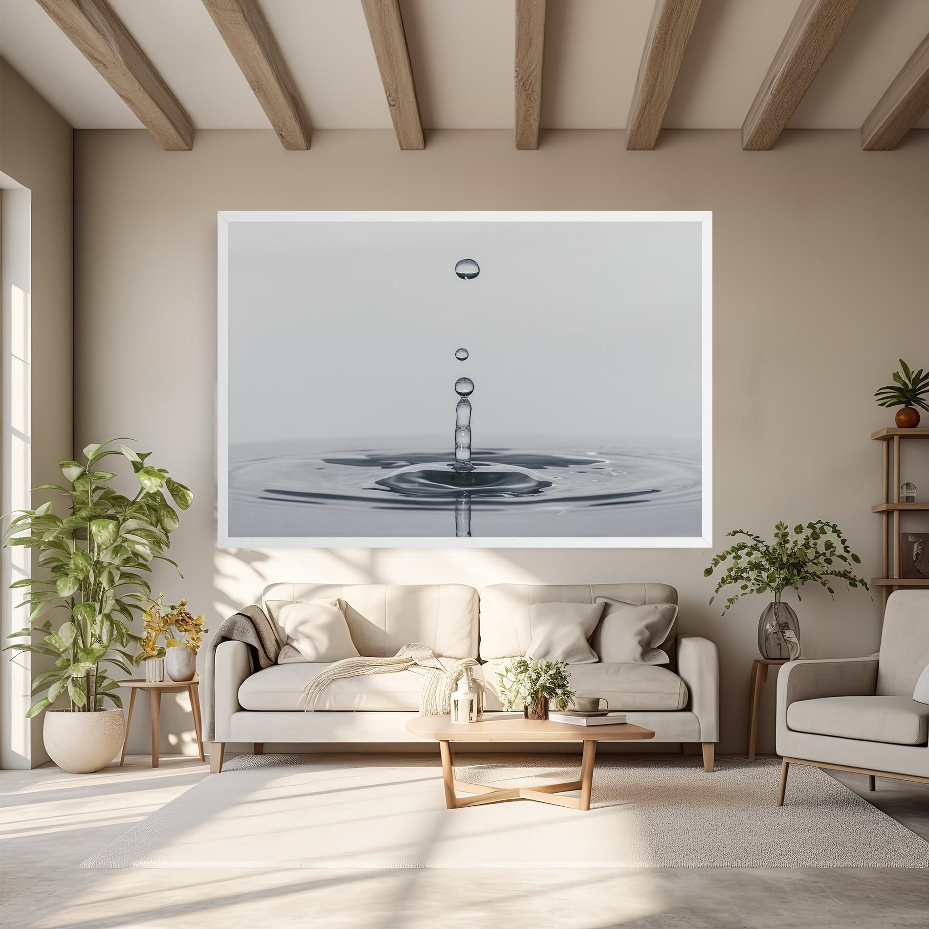 Grey Water Drop mockup 6