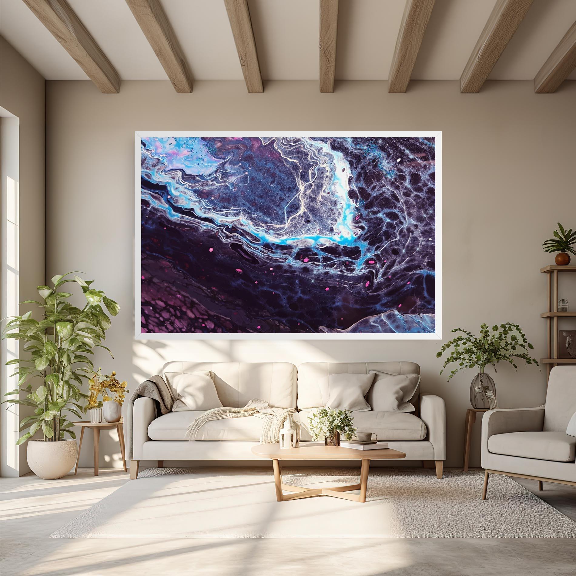 Tablou Canvas Purple Blue Water mockup 6