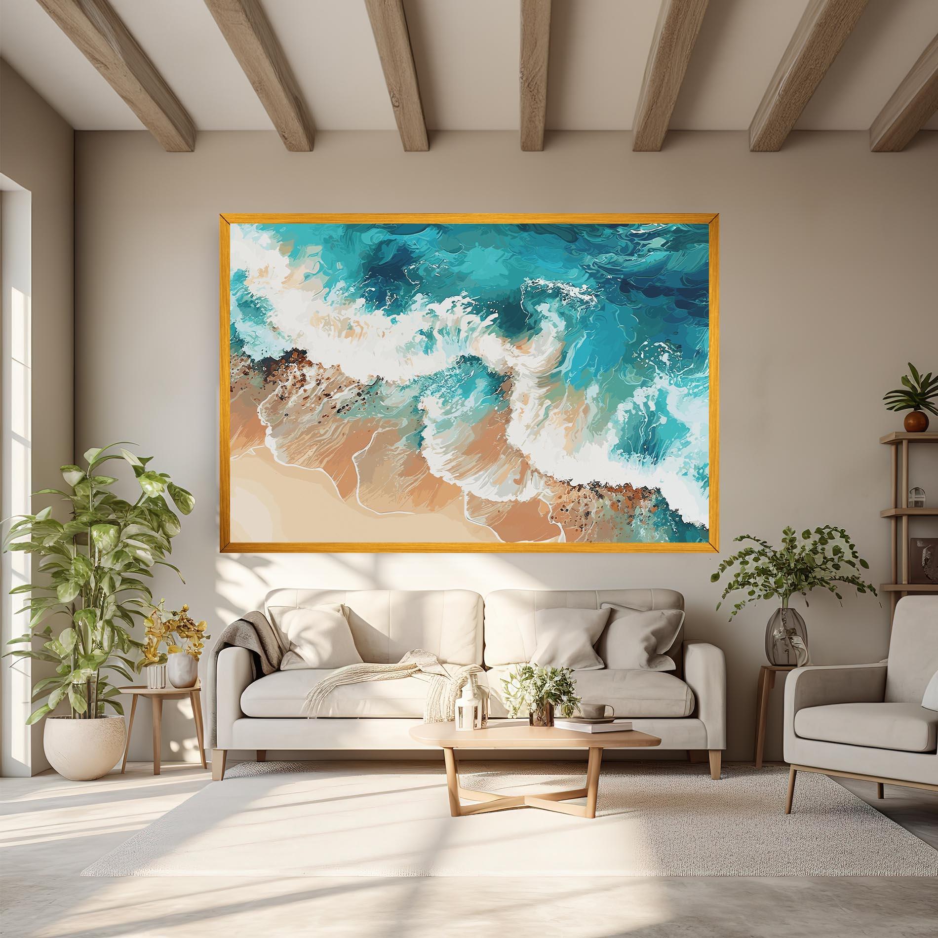 Tablou Canvas Artistic Waves mockup 6