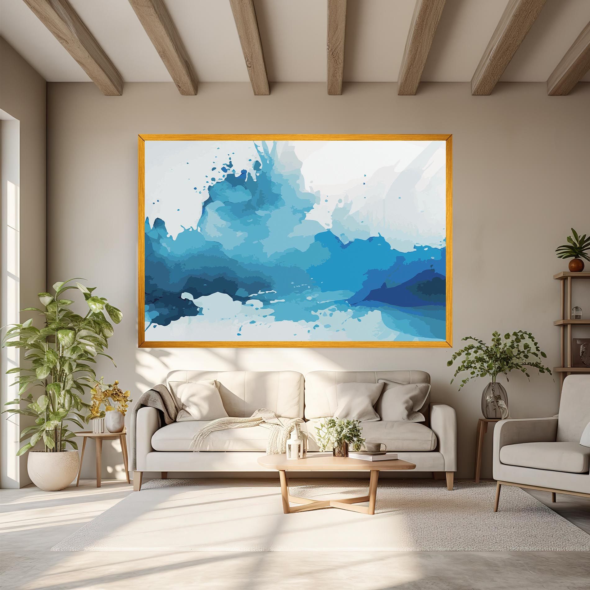 Blue Water Art mockup 6