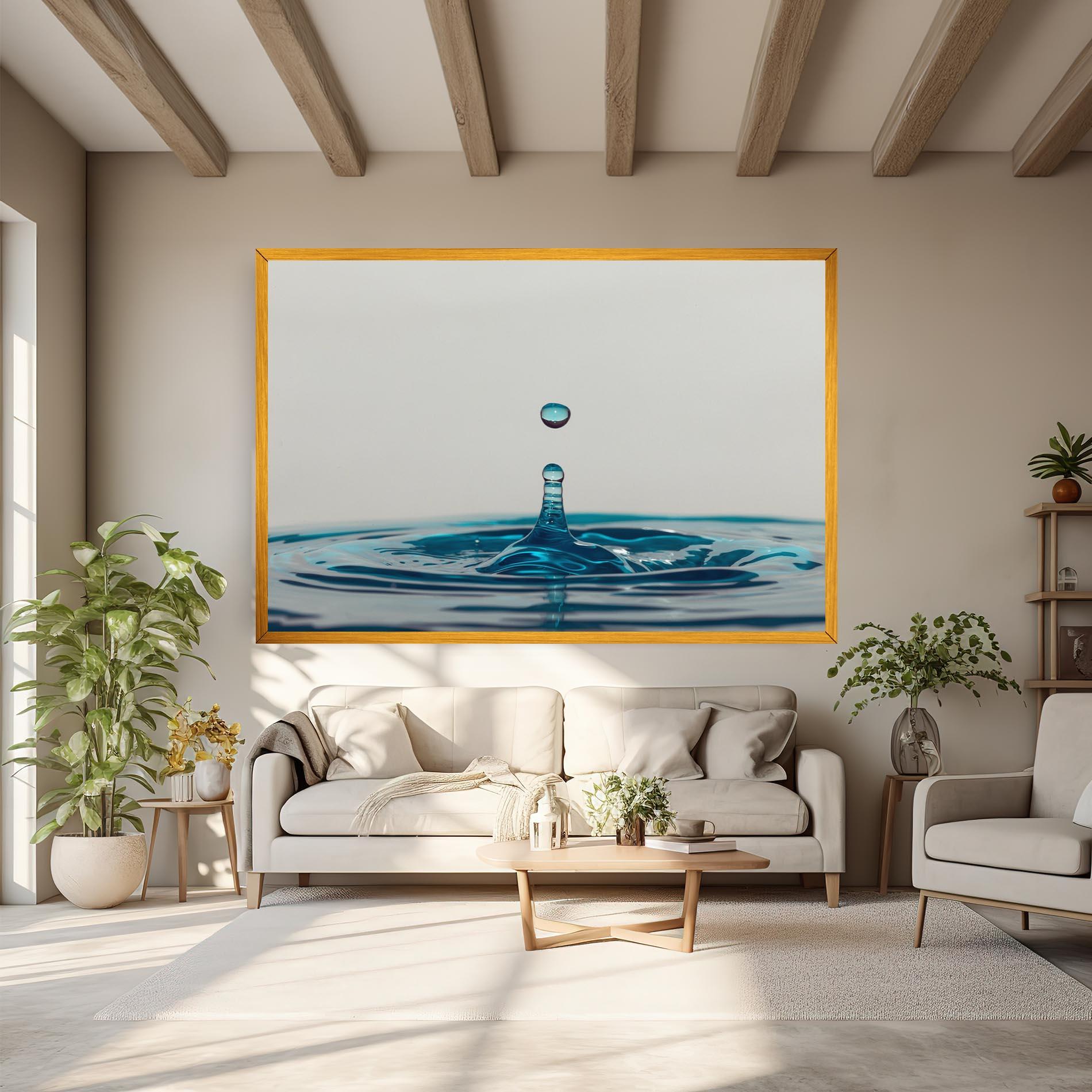 Tablou Canvas Blue Water Drop mockup 6