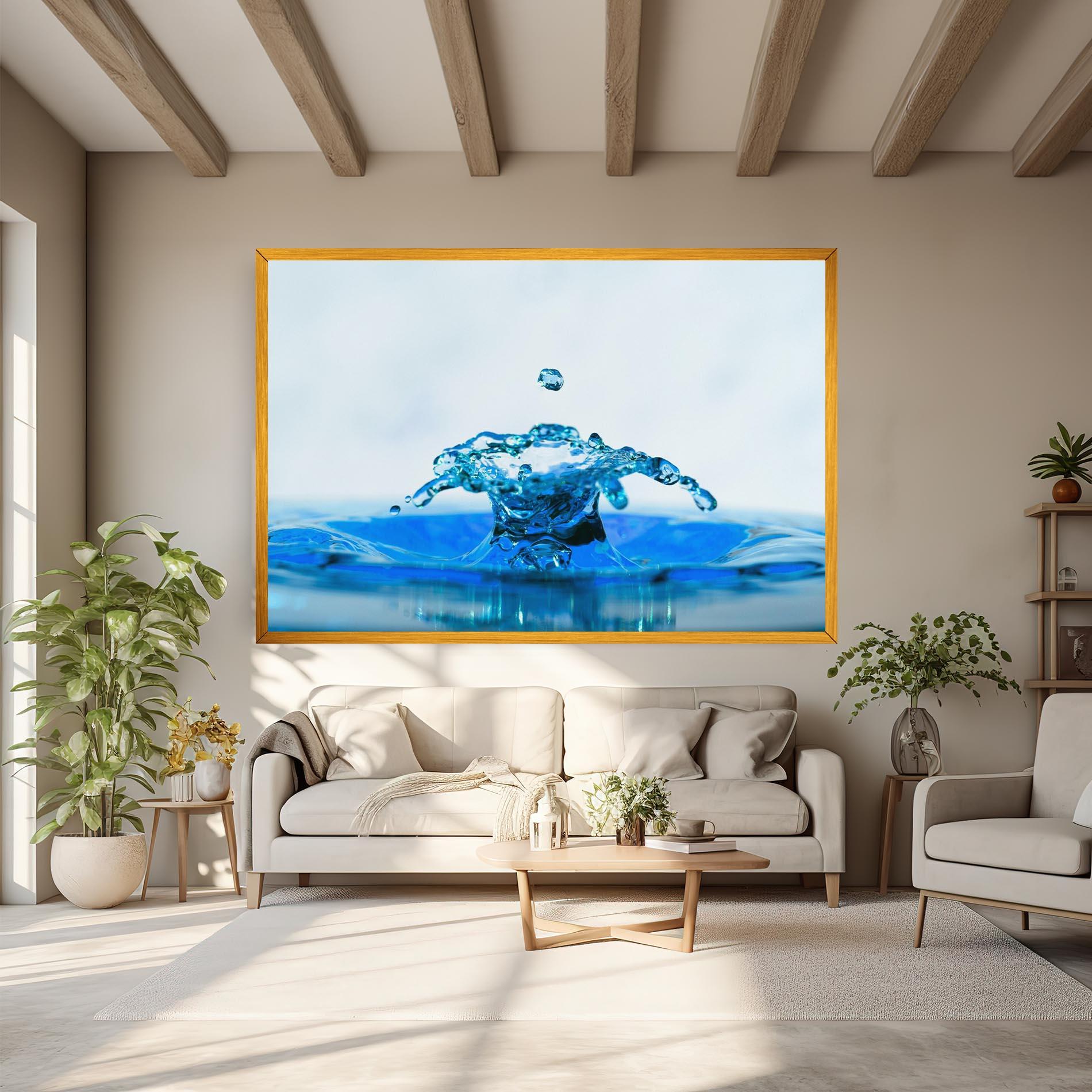 Tablou Canvas Blue Water Splash mockup 6