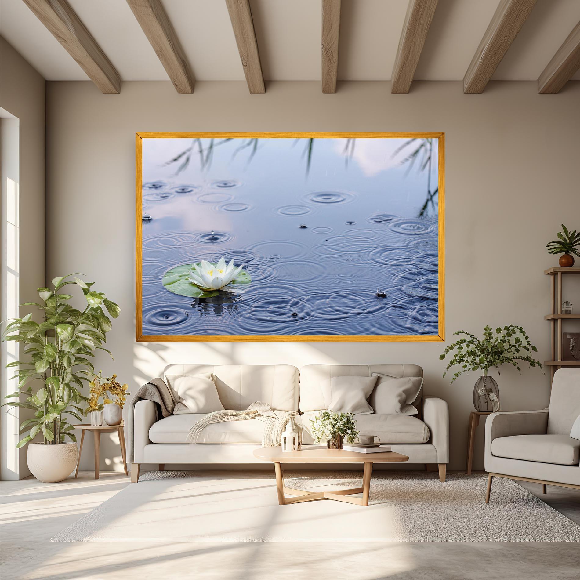 Tablou Canvas Clear Lake Rain mockup 6