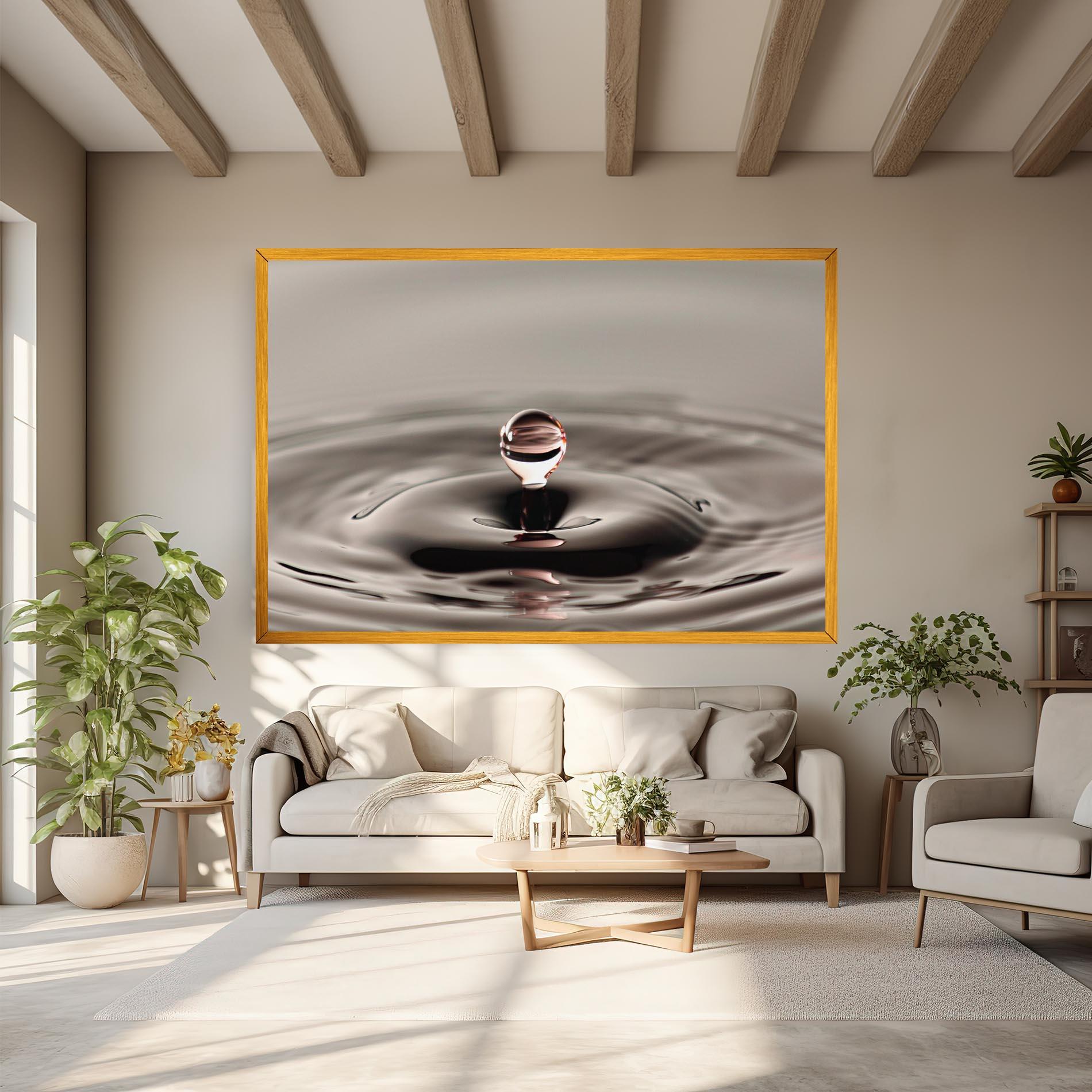 Tablou Canvas Close Red Water Drop mockup 6