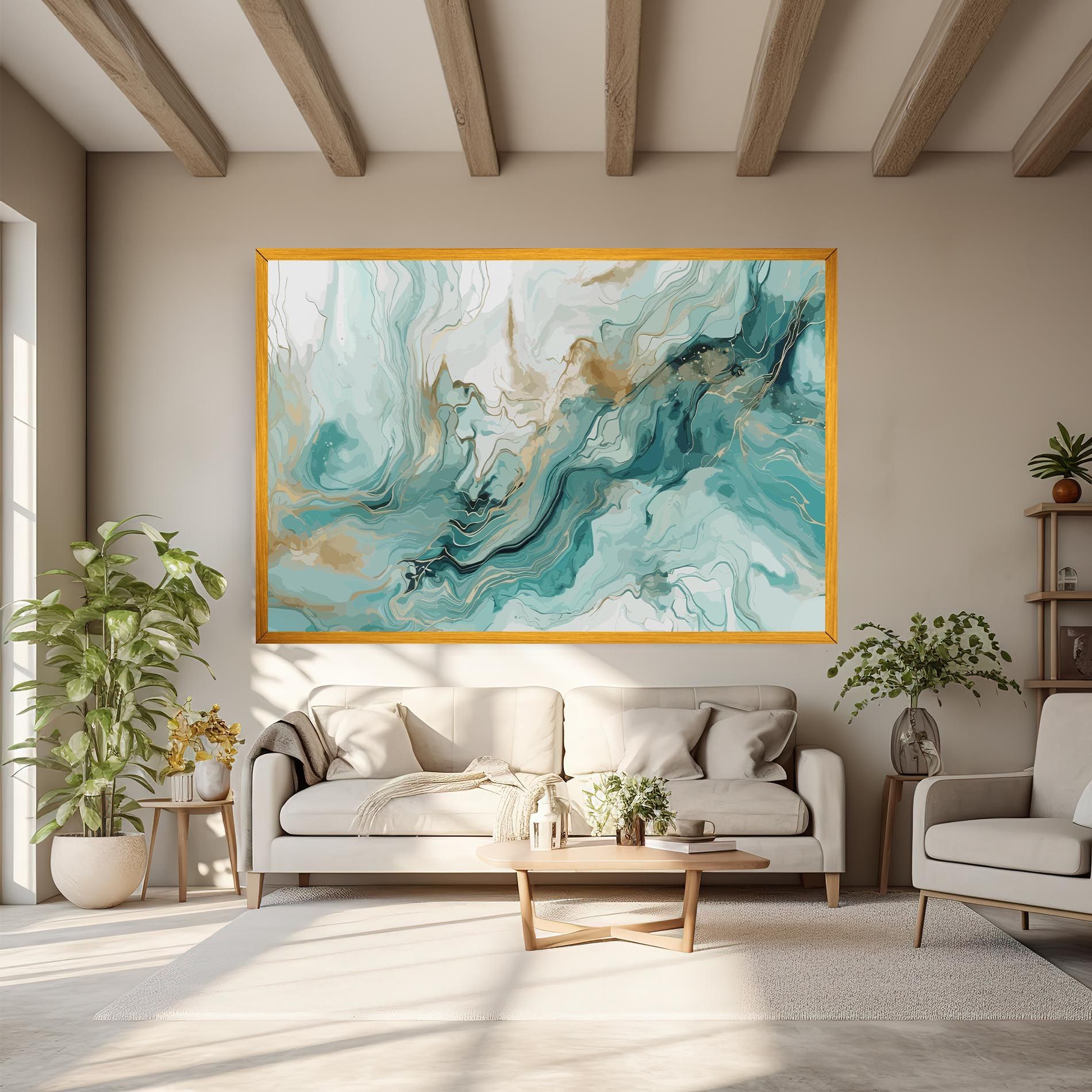 Green Gold Water mockup 6