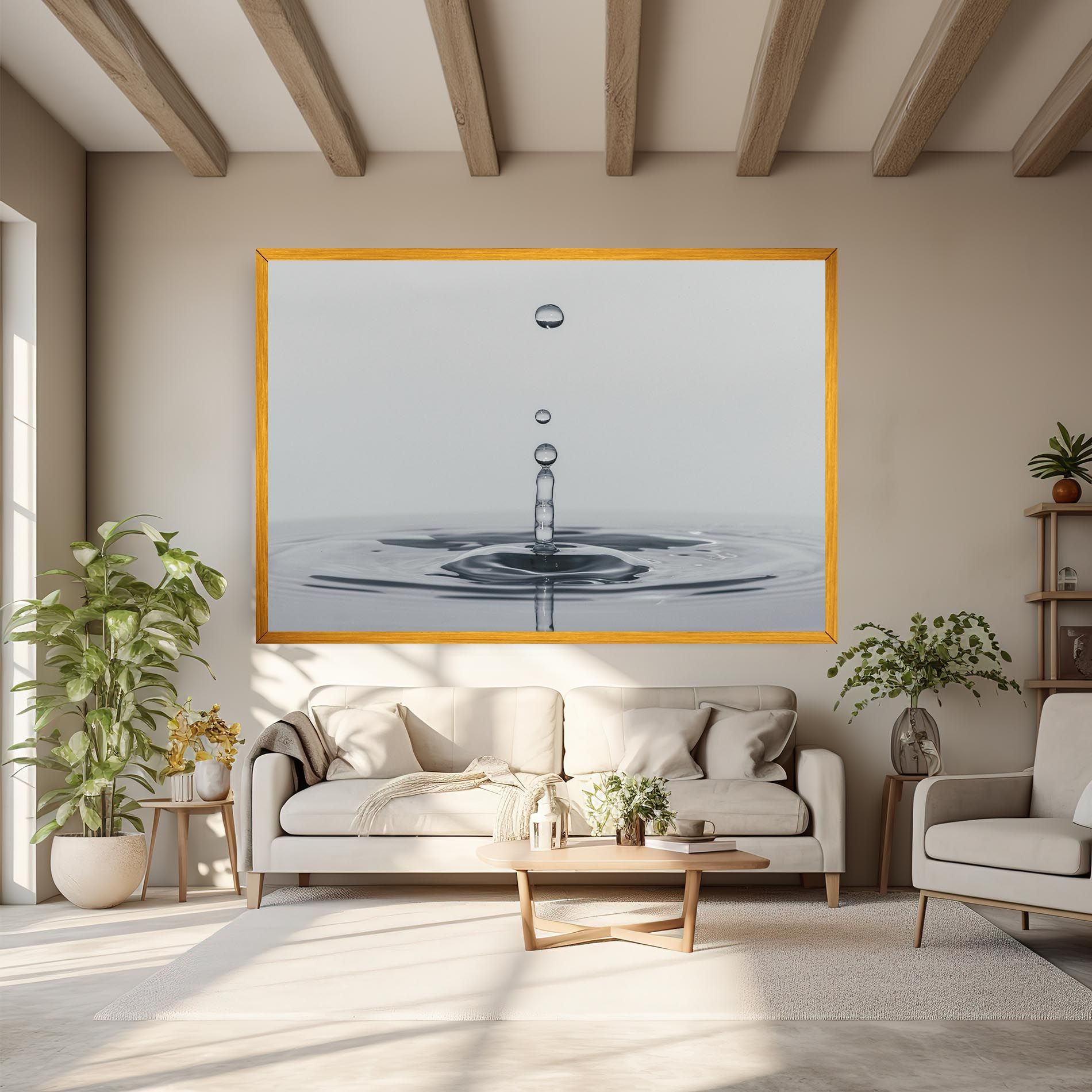 Grey Water Drop mockup 6