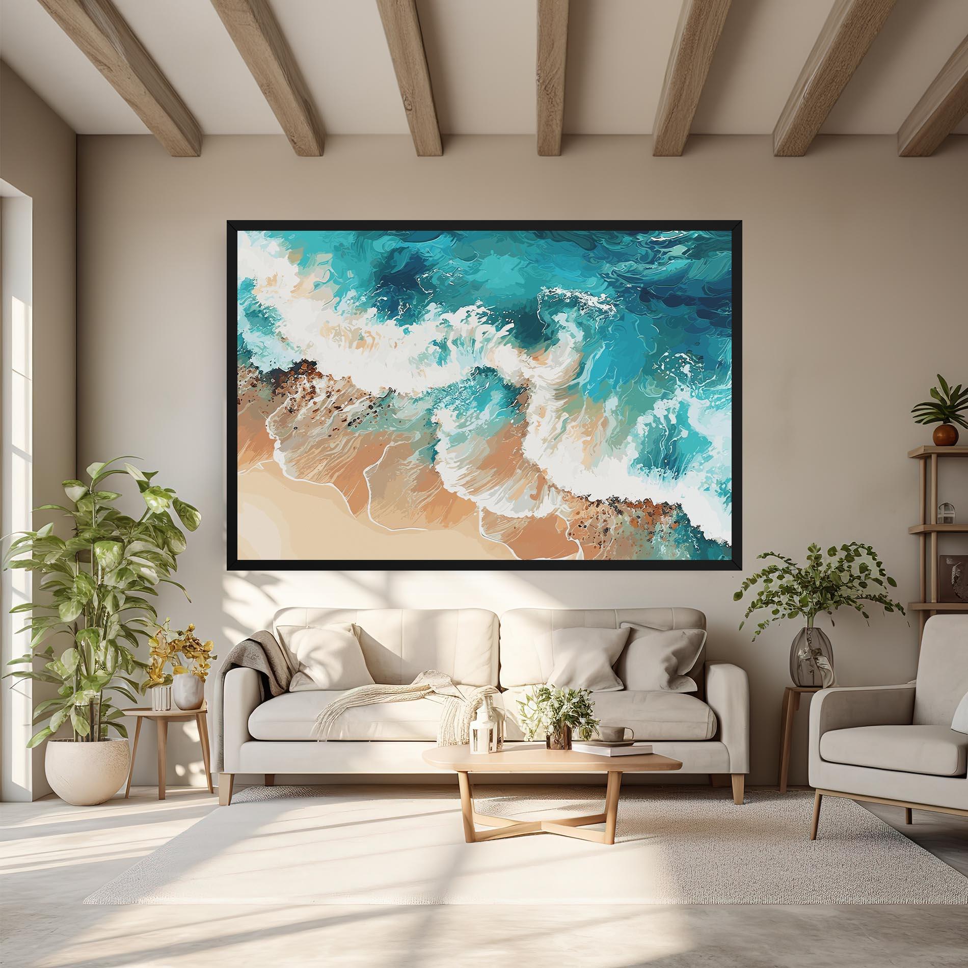 Tablou Canvas Artistic Waves mockup 6