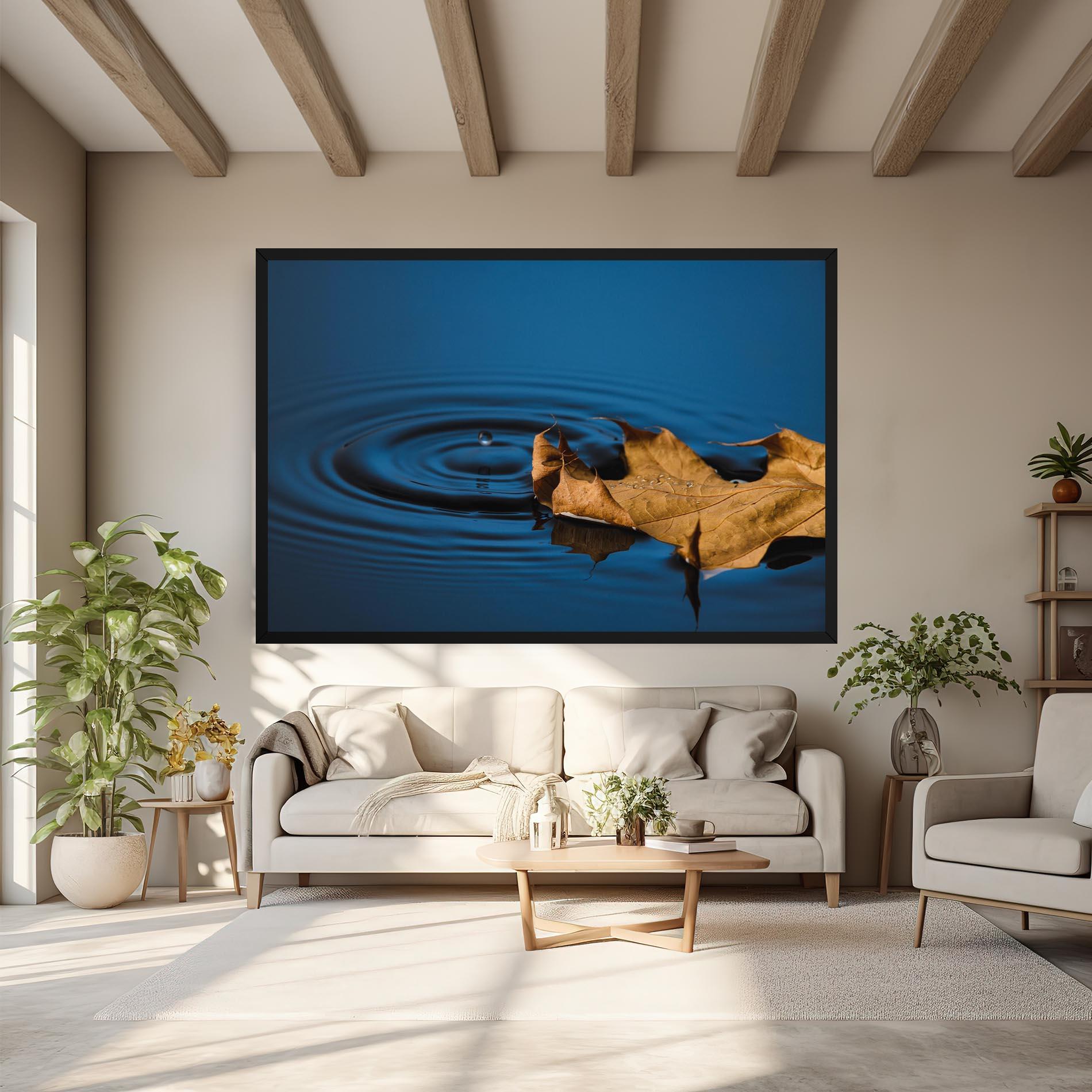 Tablou Canvas Autumn Leaf Water mockup 6