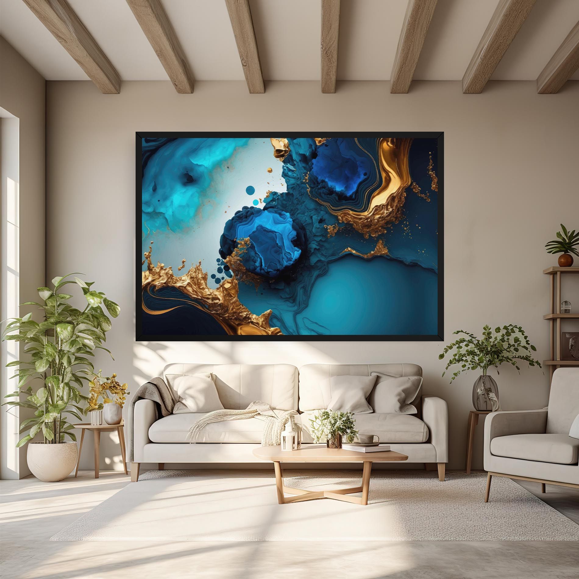 Blue Gold Wave mockup 6