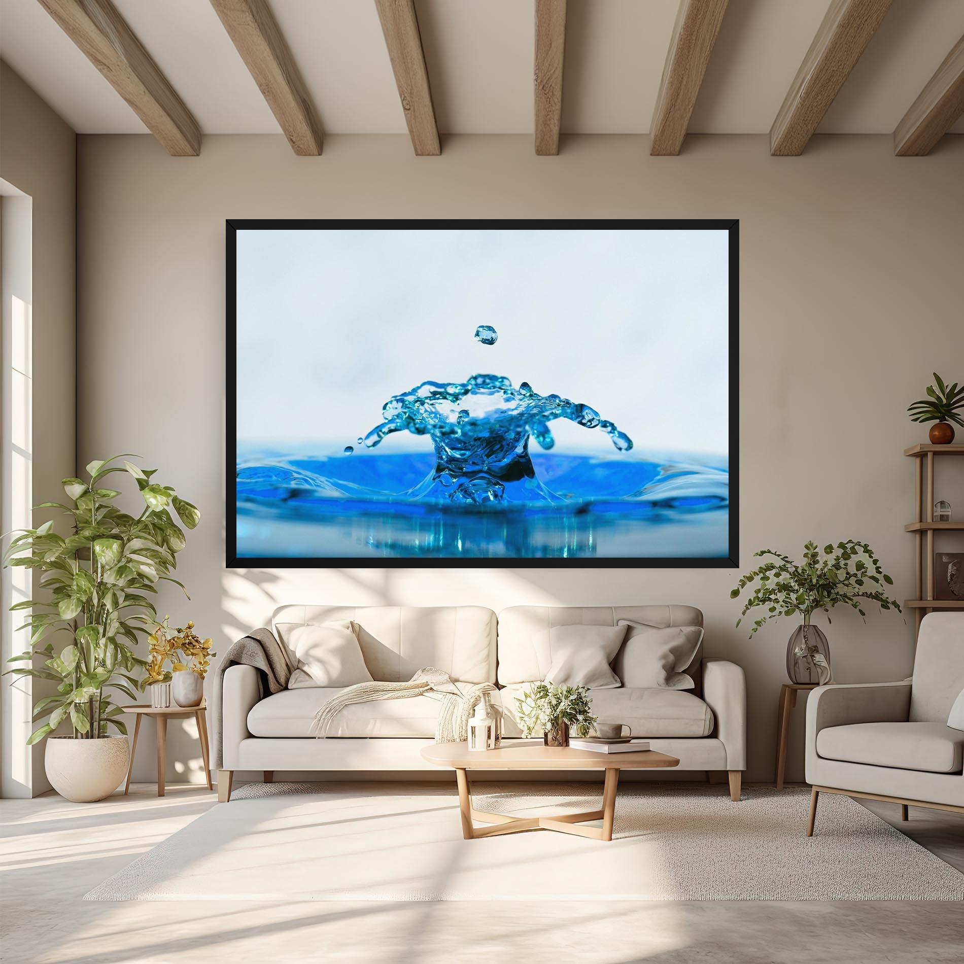 Tablou Canvas Blue Water Splash mockup 6