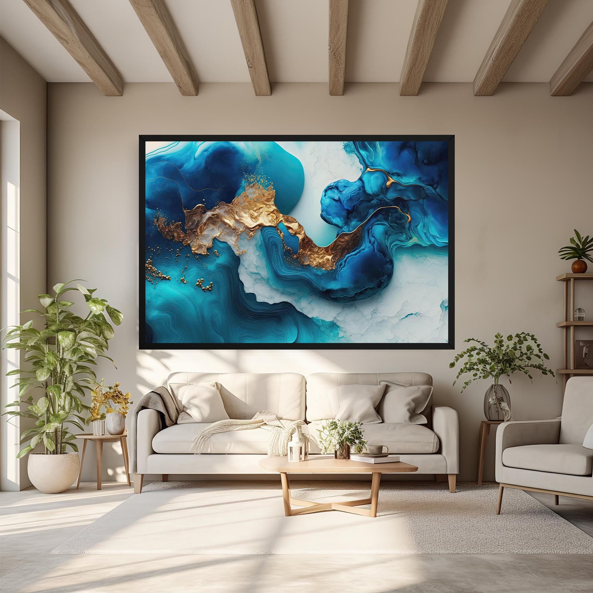 Gold Blue Art Wave mockup 6