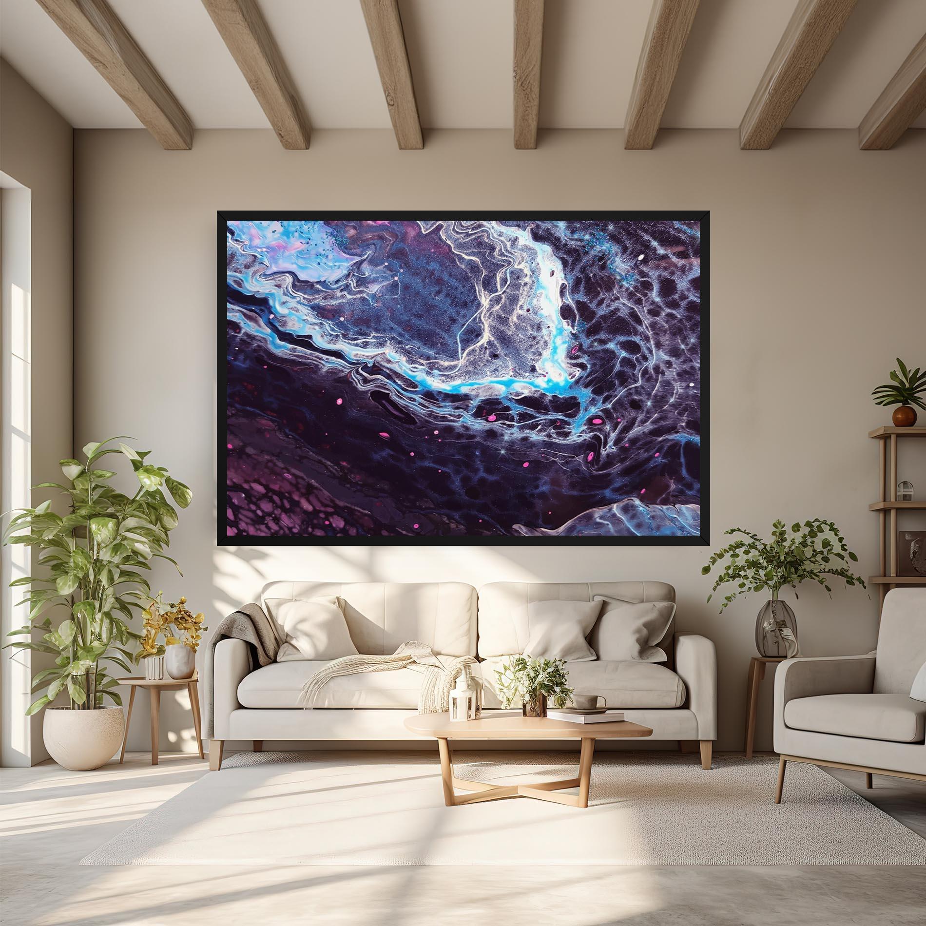 Tablou Canvas Purple Blue Water mockup 6