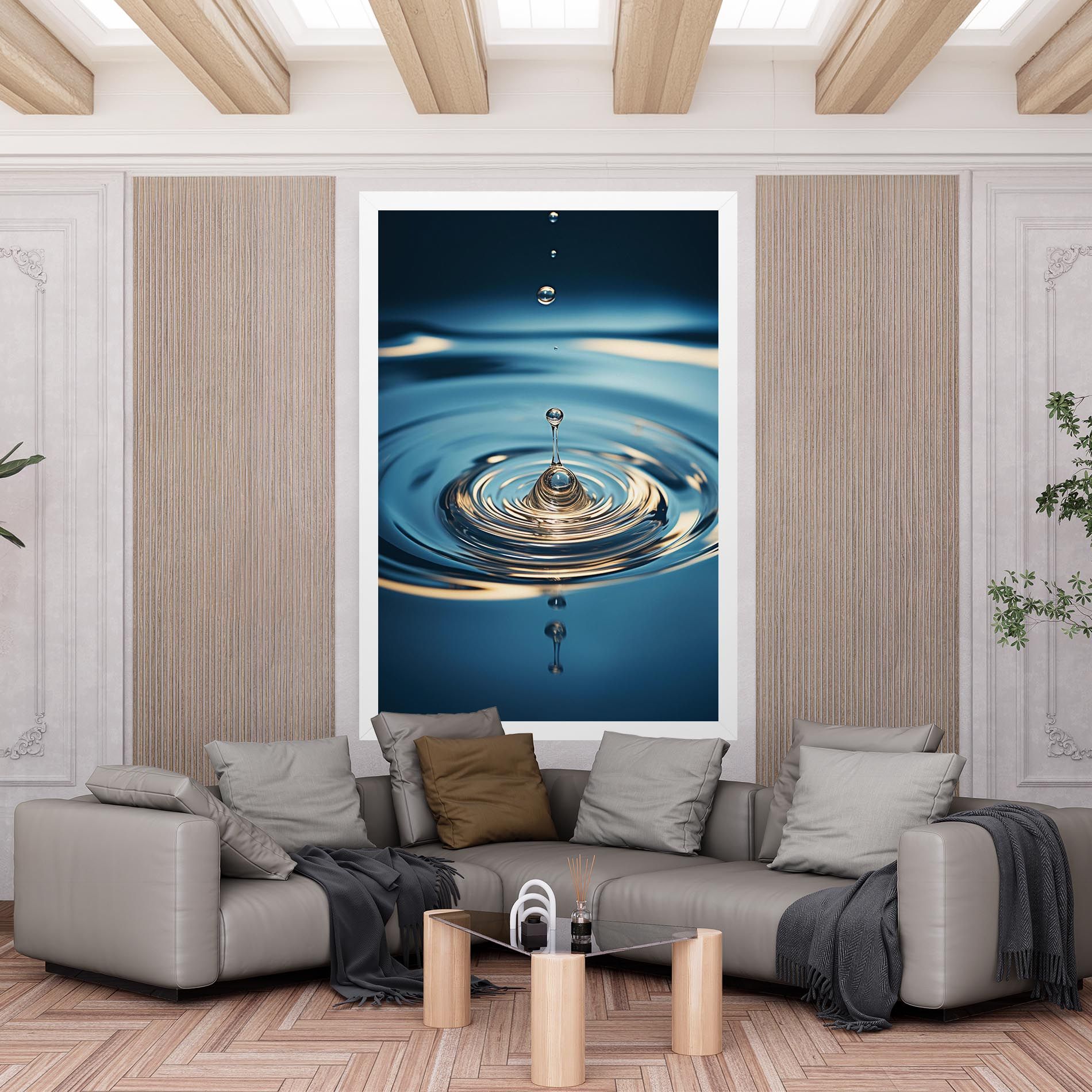 Cream Water Drop mockup 6