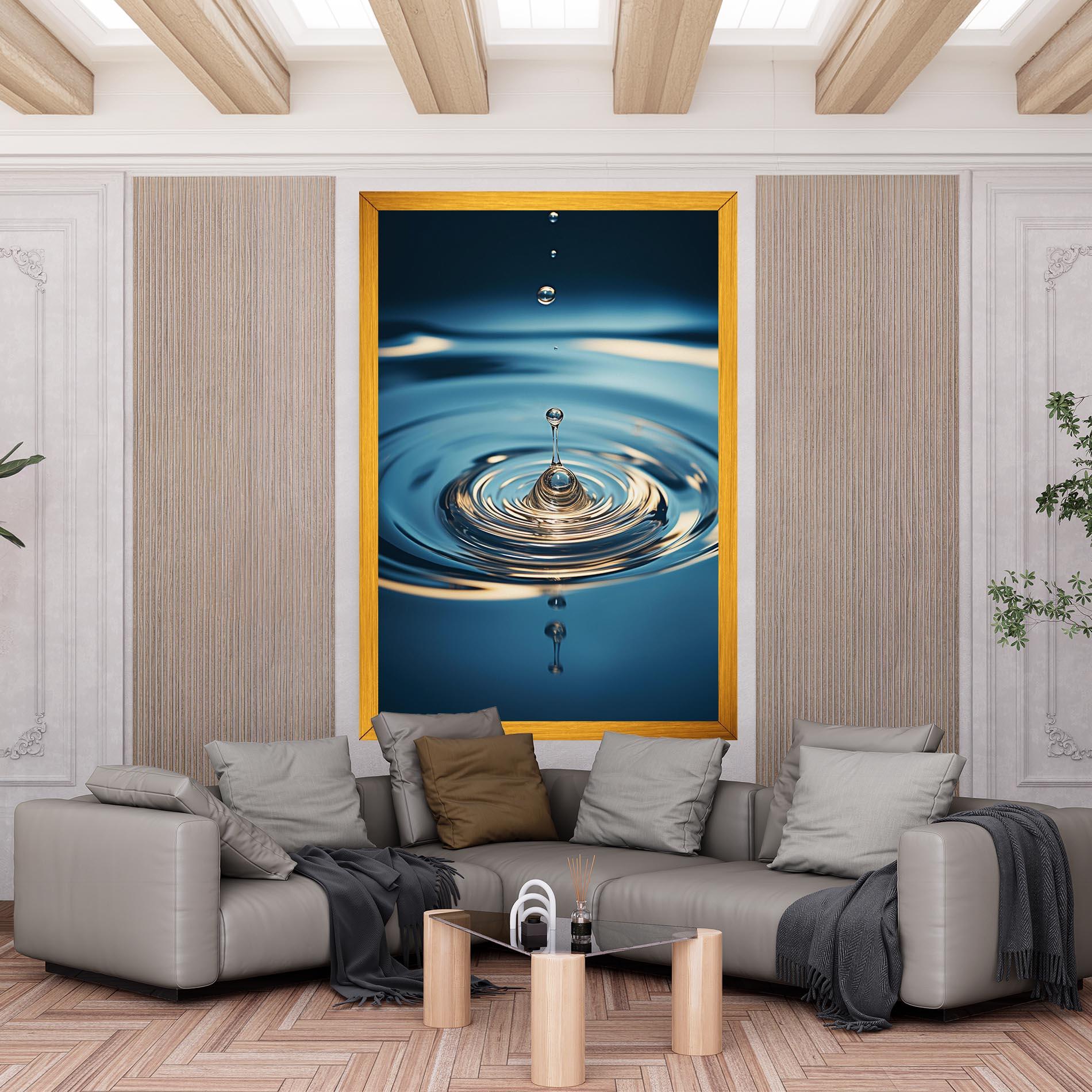 Tablou Canvas Cream Water Drop mockup 6