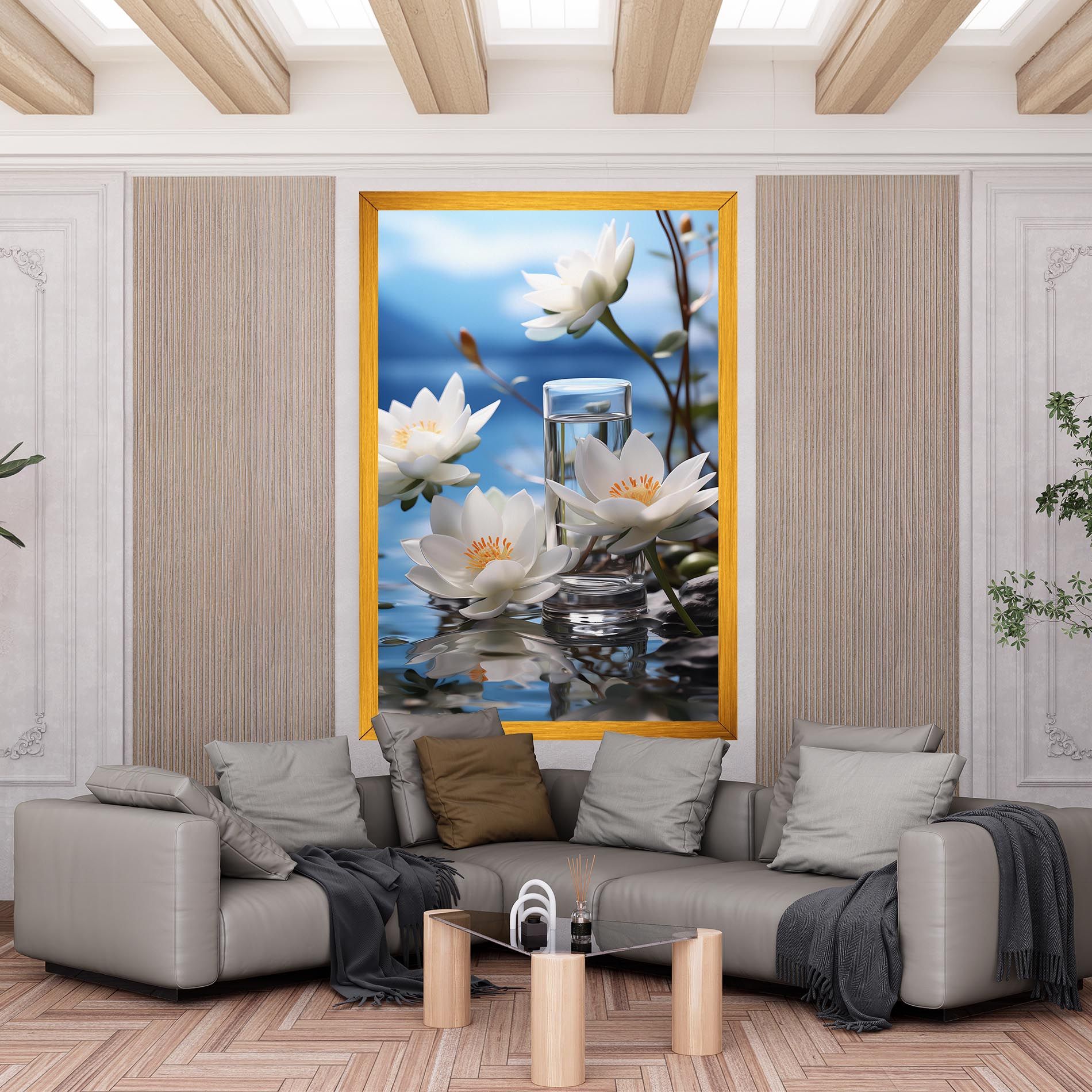 Flower Water Glass mockup 6