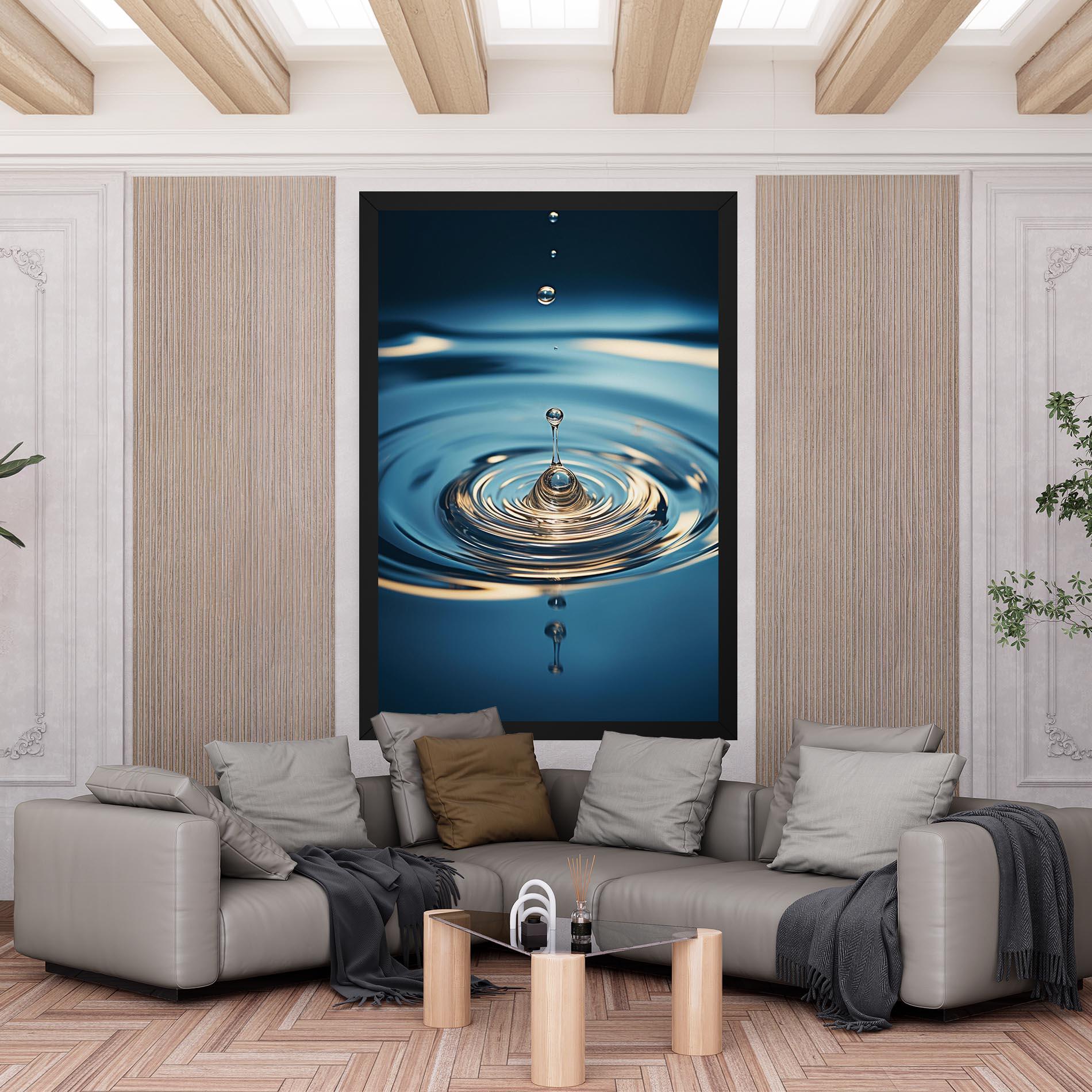 Tablou Canvas Cream Water Drop mockup 6