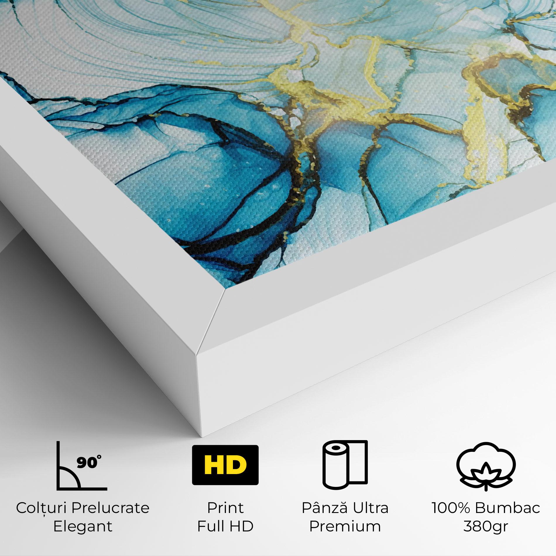 Tablou Canvas Artistic Gold Blue mockup 4