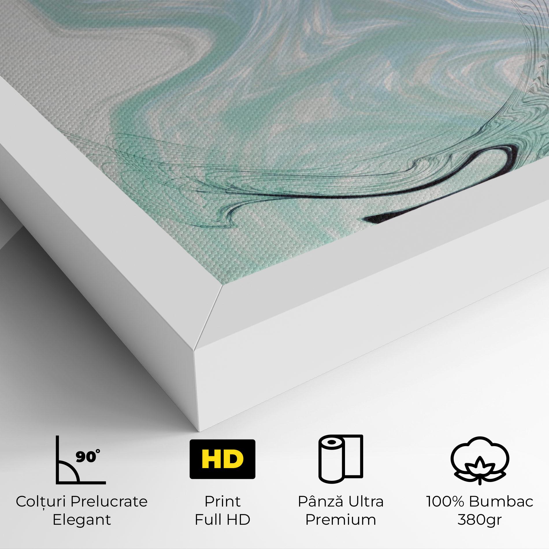 Tablou Canvas Blue Black Art mockup 4