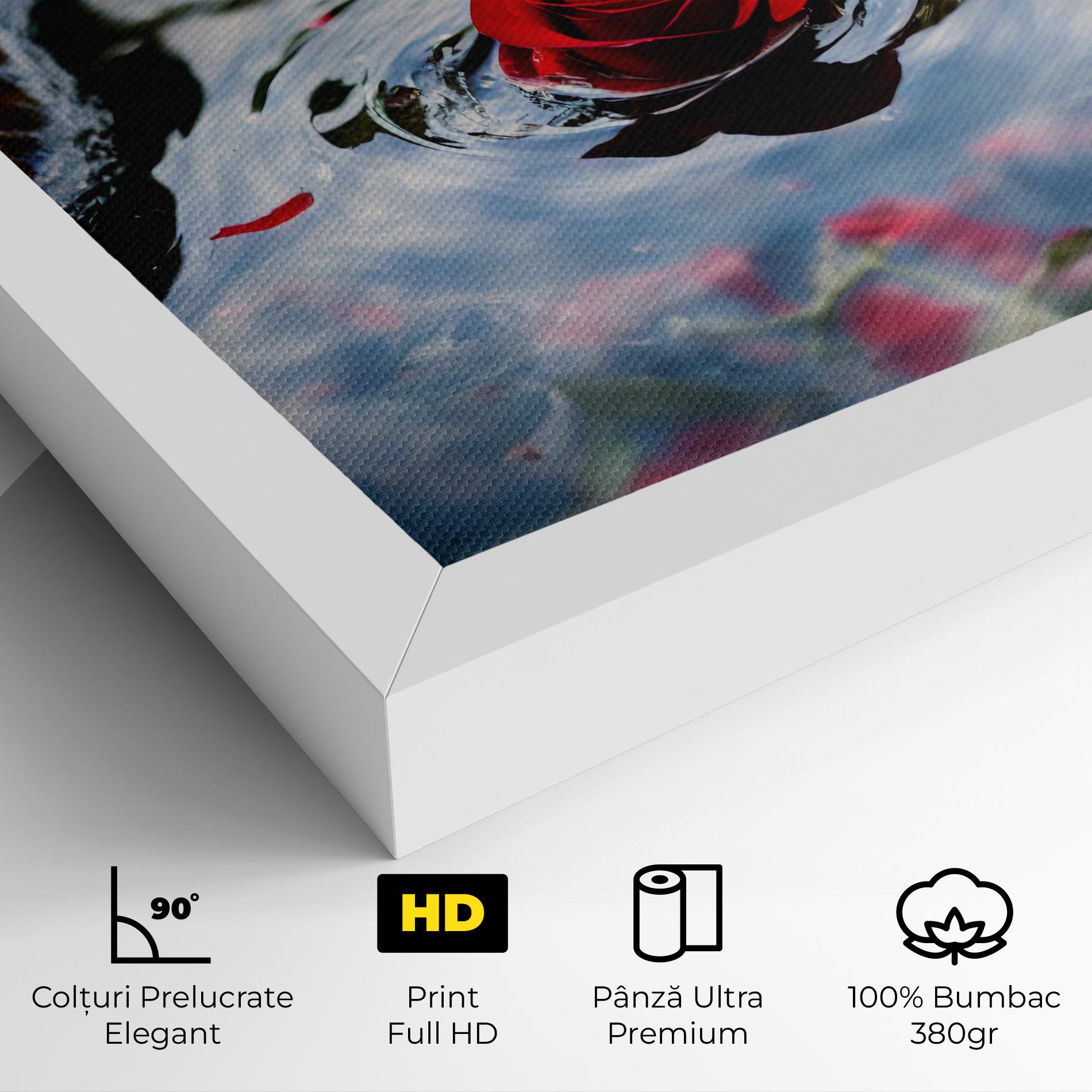 Tablou Canvas Floating Water Rose mockup 4