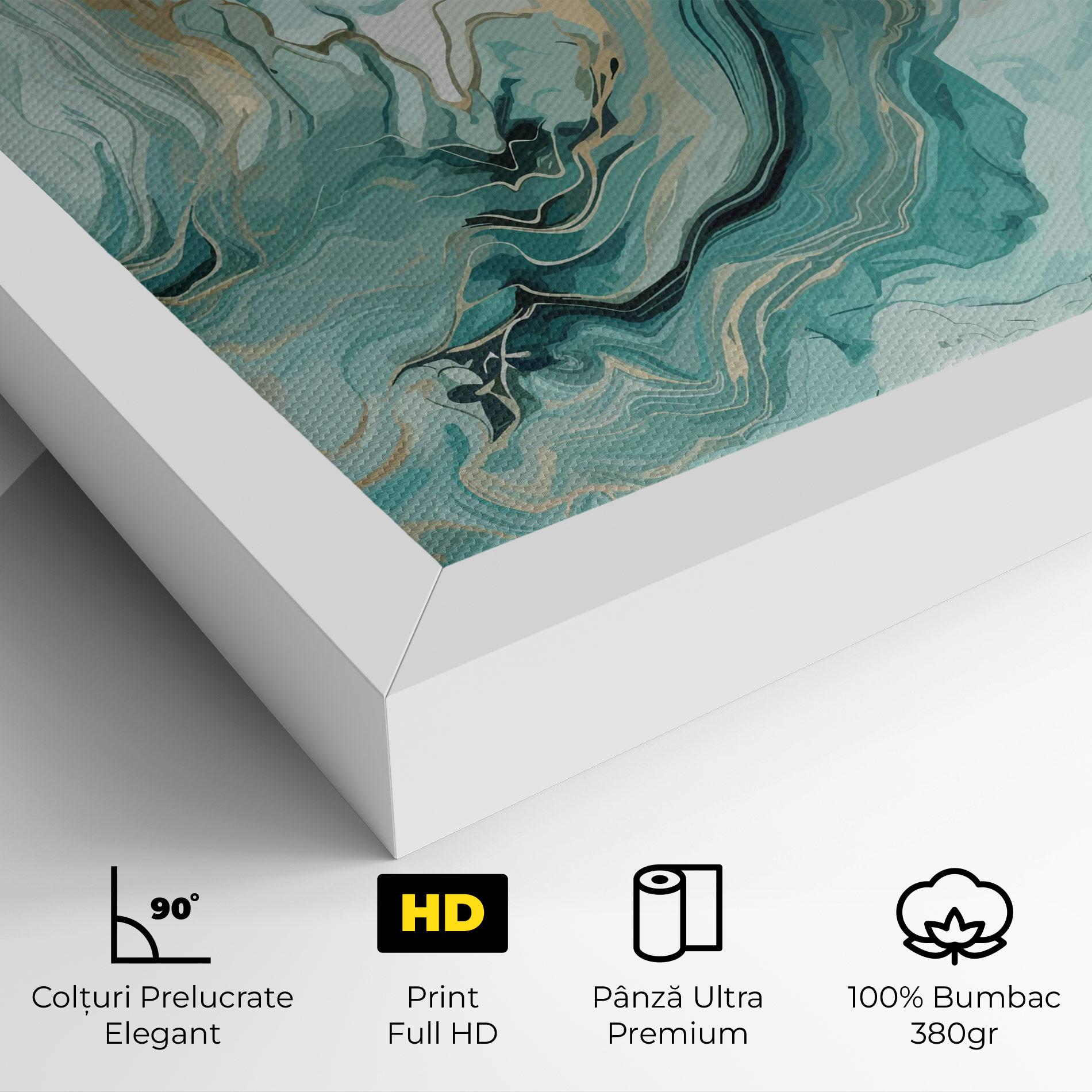 Tablou Canvas Green Gold Water mockup 4