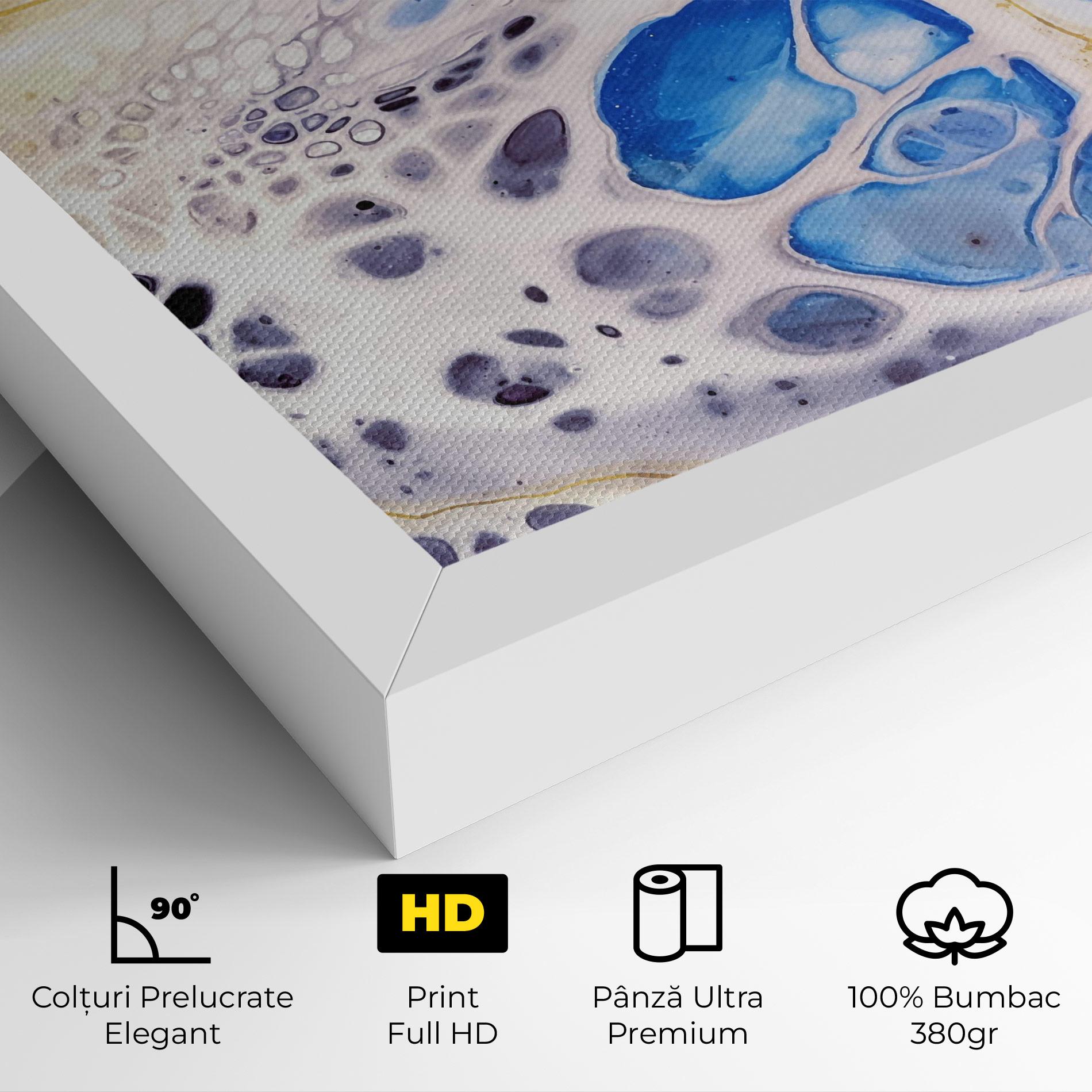 Tablou Canvas Water Gold Blue Marble mockup 4