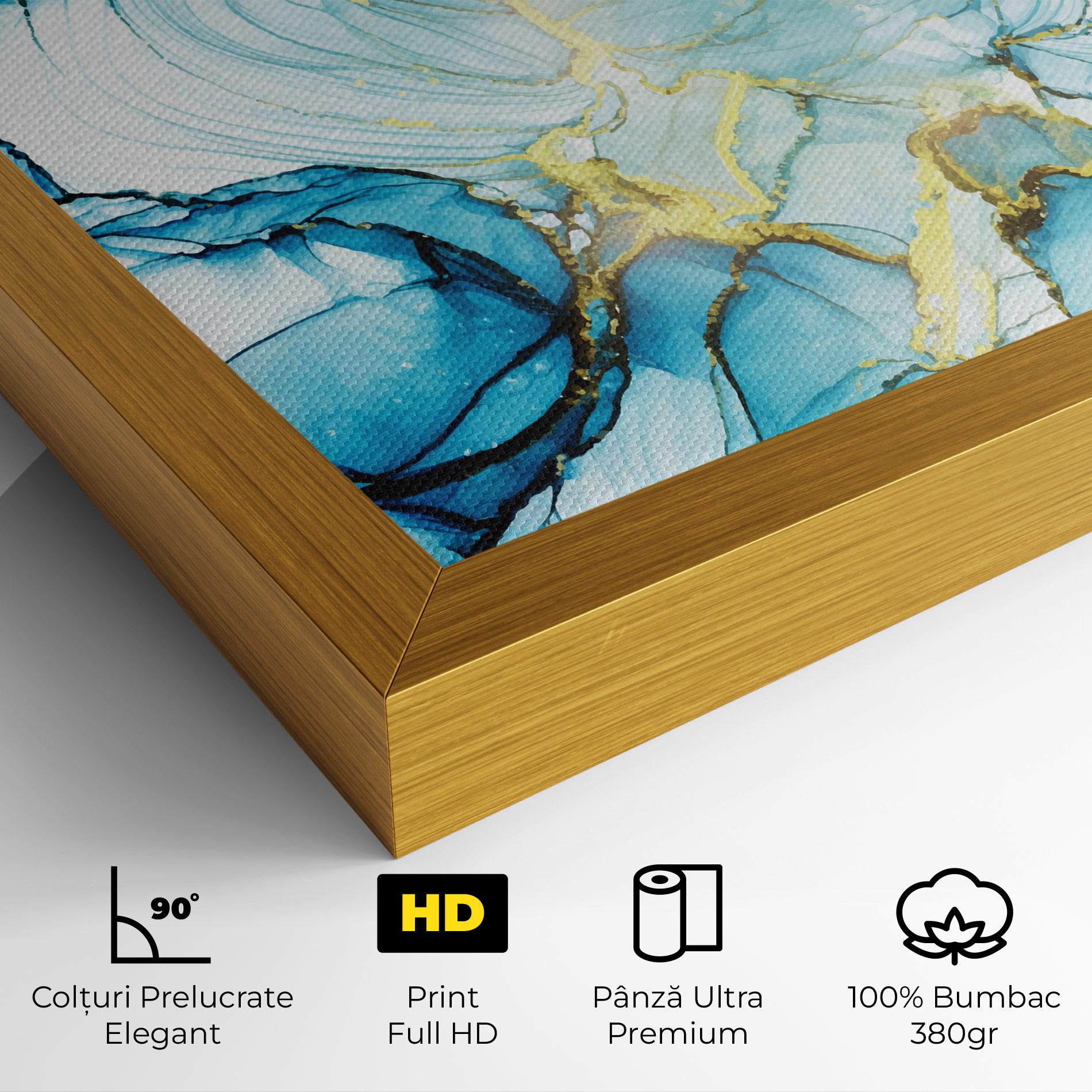 Tablou Canvas Artistic Gold Blue mockup 4