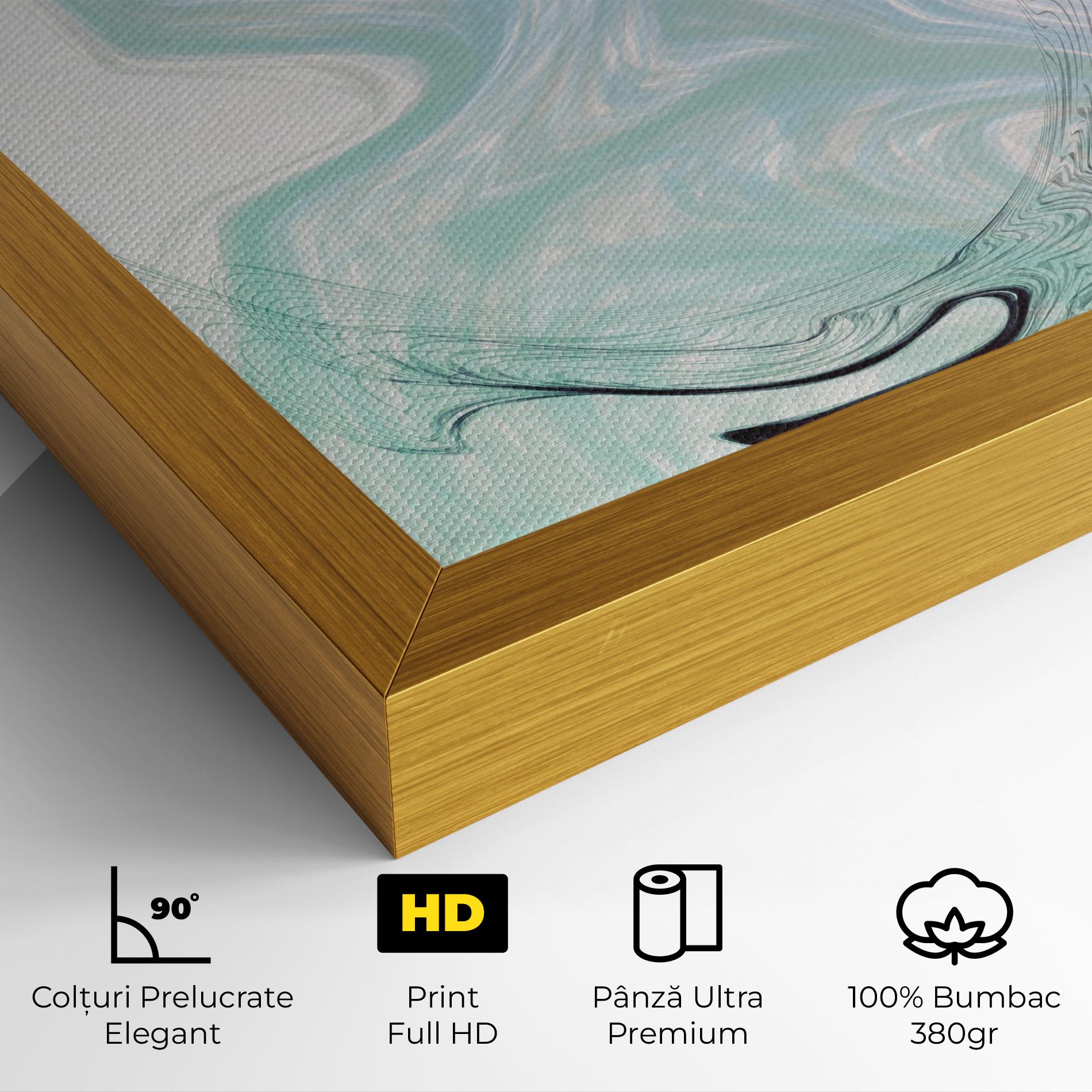 Tablou Canvas Blue Black Art mockup 4