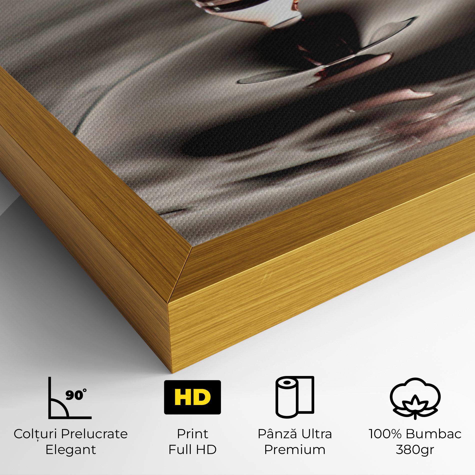 Tablou Canvas Close Red Water Drop mockup 4