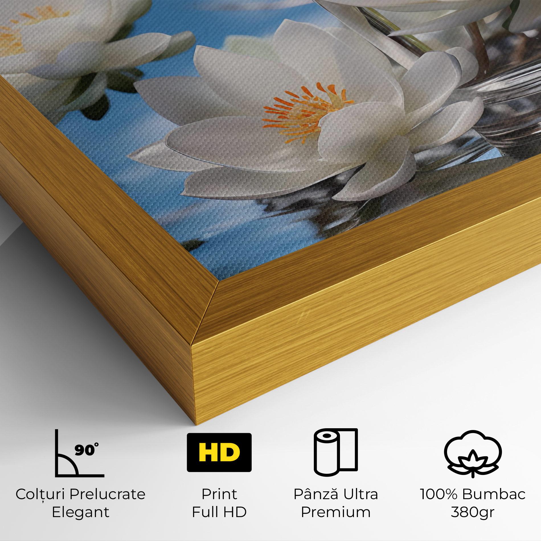 Tablou Canvas Flower Water Glass mockup 4