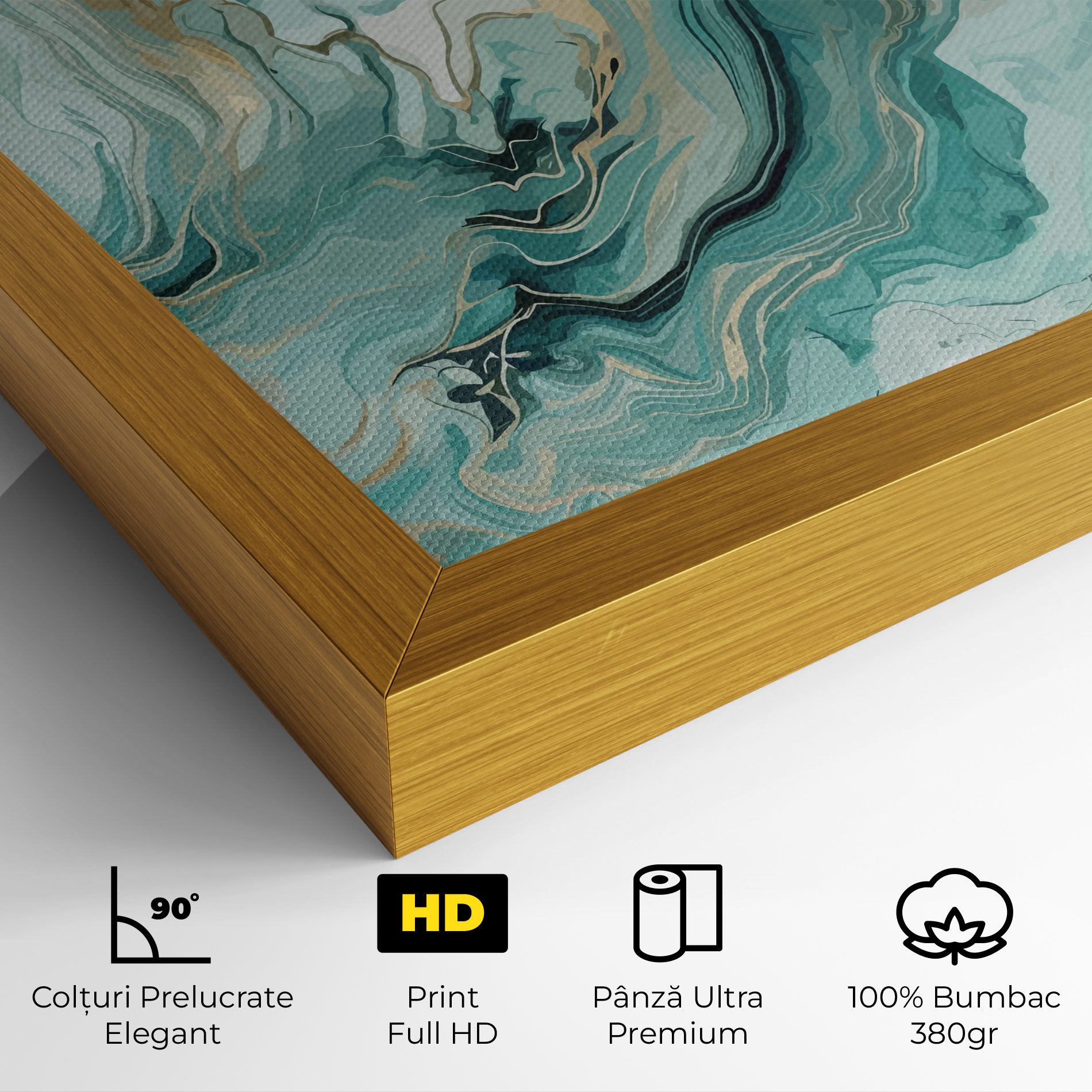 Green Gold Water mockup 4