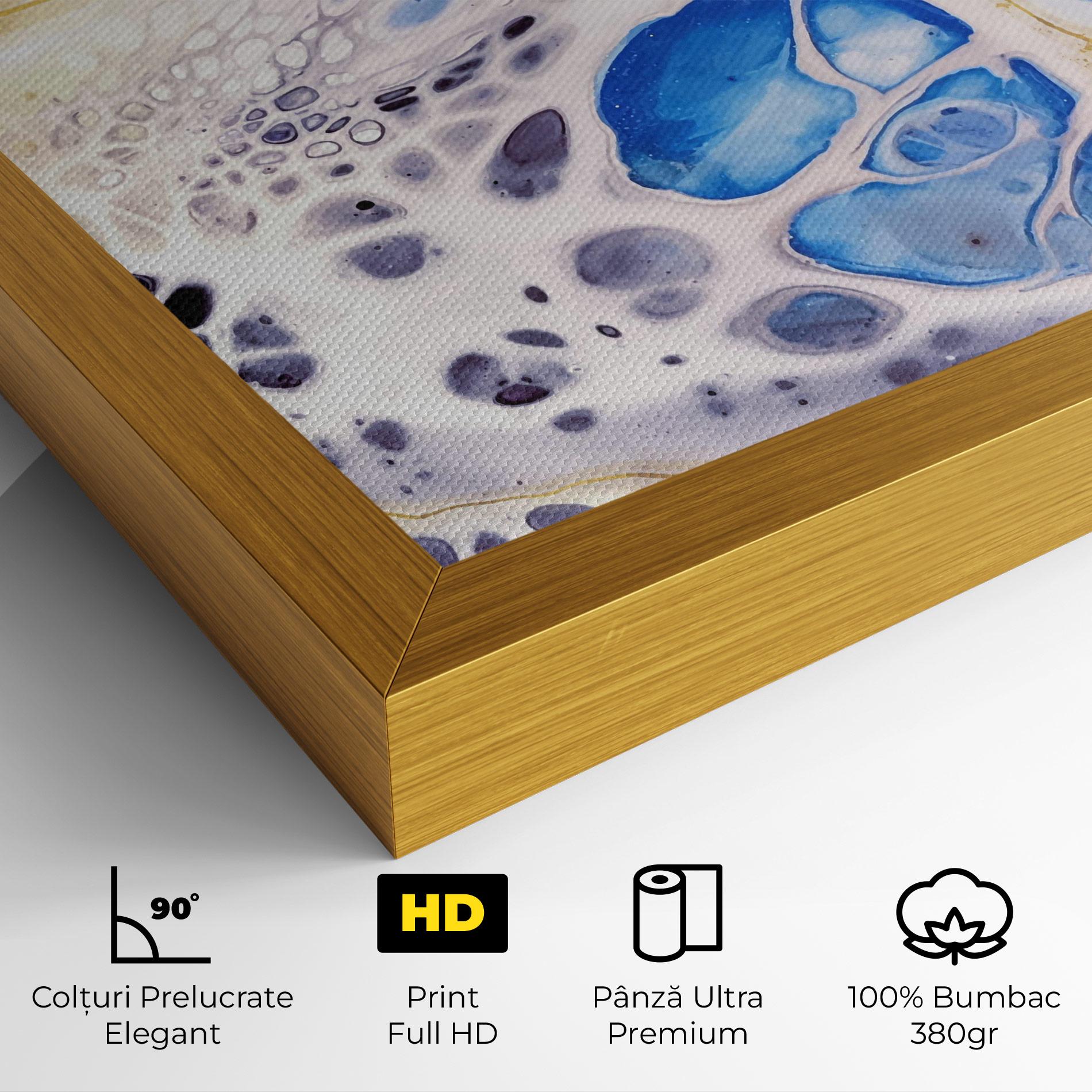 Tablou Canvas Water Gold Blue Marble mockup 4