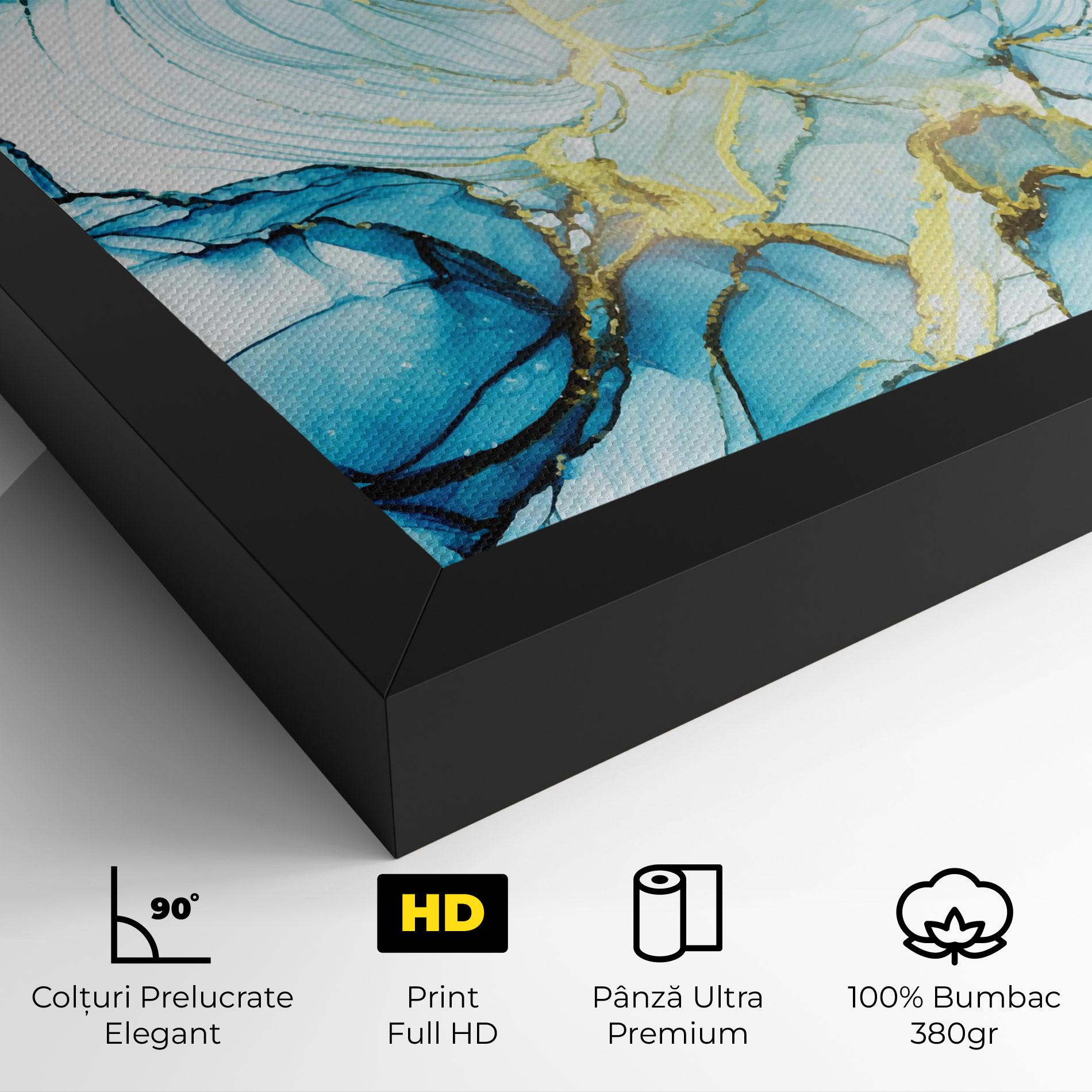 Tablou Canvas Artistic Gold Blue mockup 4