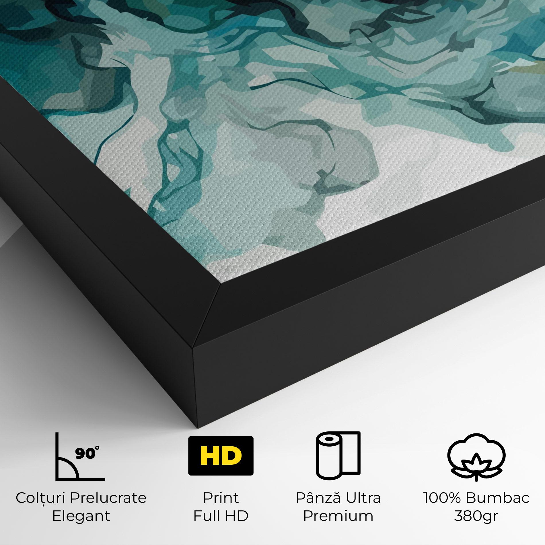 Tablou Canvas Blue Yellow Art mockup 4