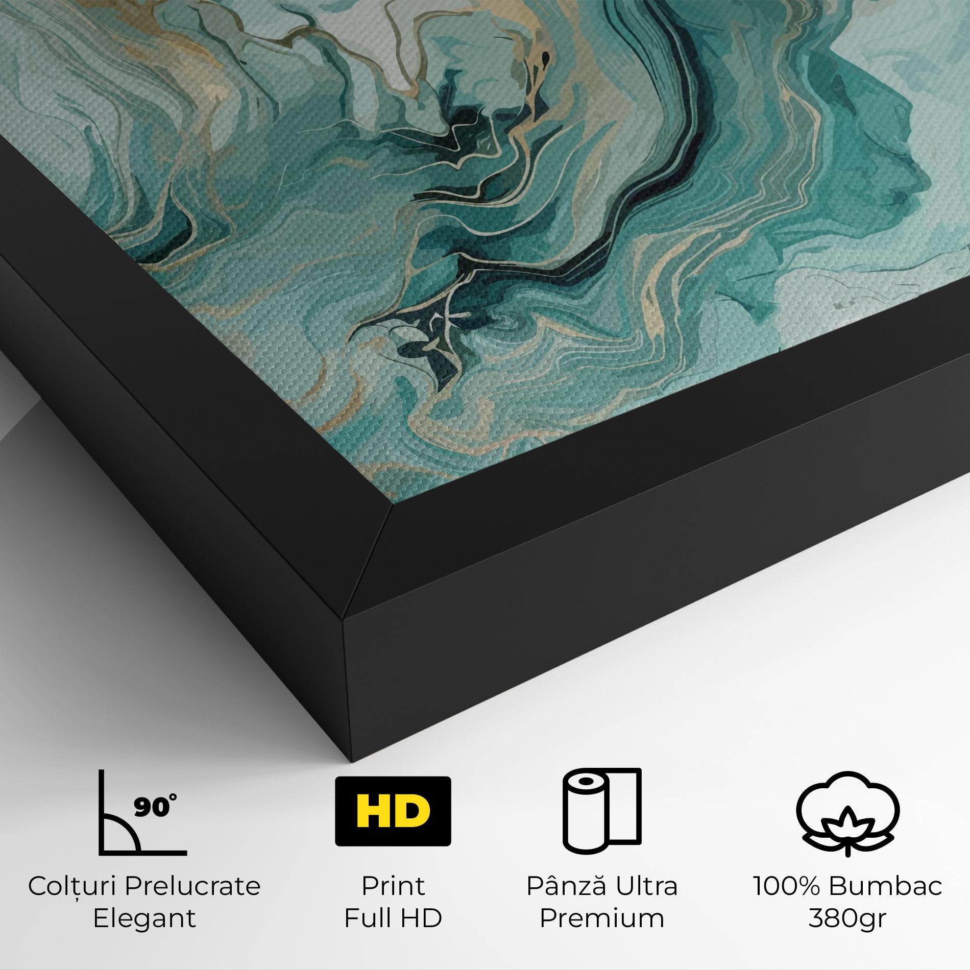 Tablou Canvas Green Gold Water mockup 4