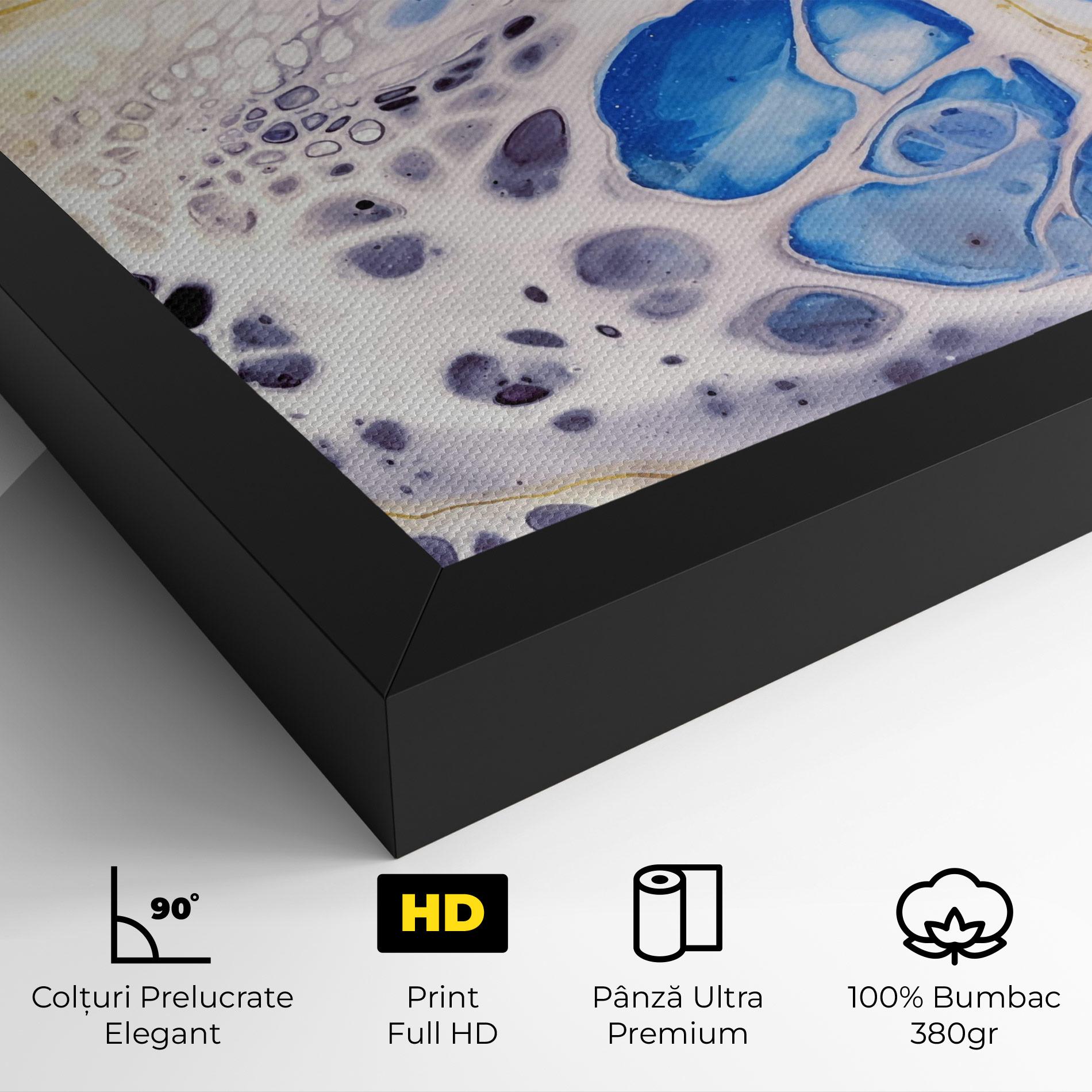 Tablou Canvas Water Gold Blue Marble mockup 4