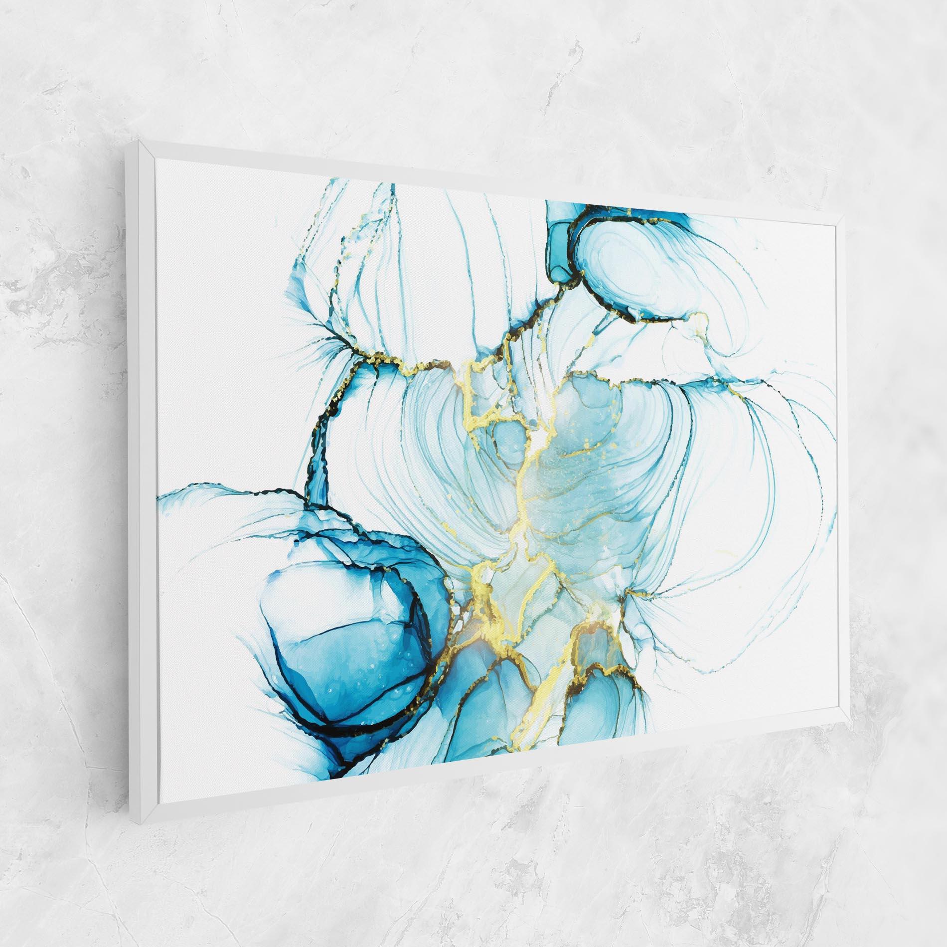 Tablou Canvas Artistic Gold Blue mockup 1