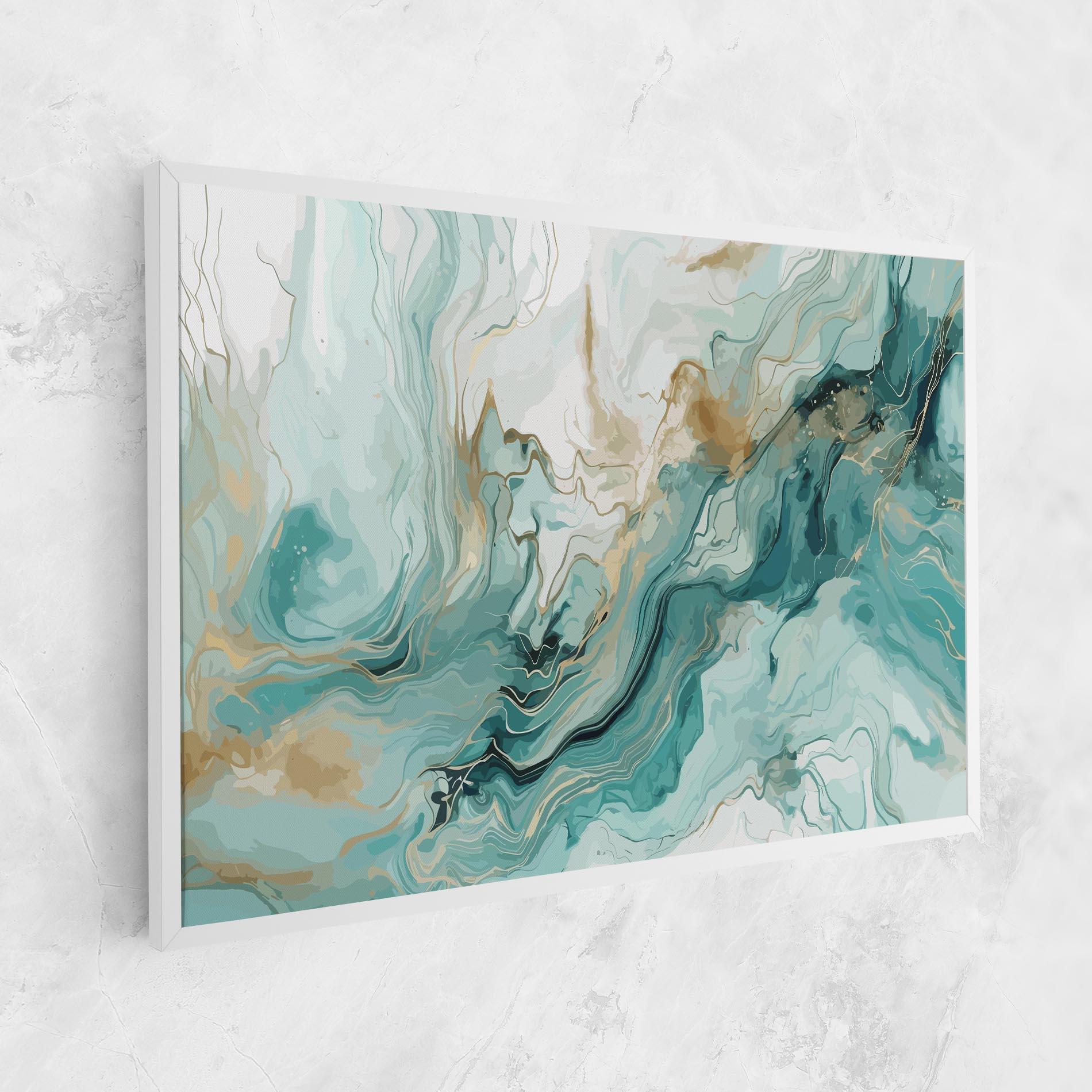 Tablou Canvas Green Gold Water mockup 1