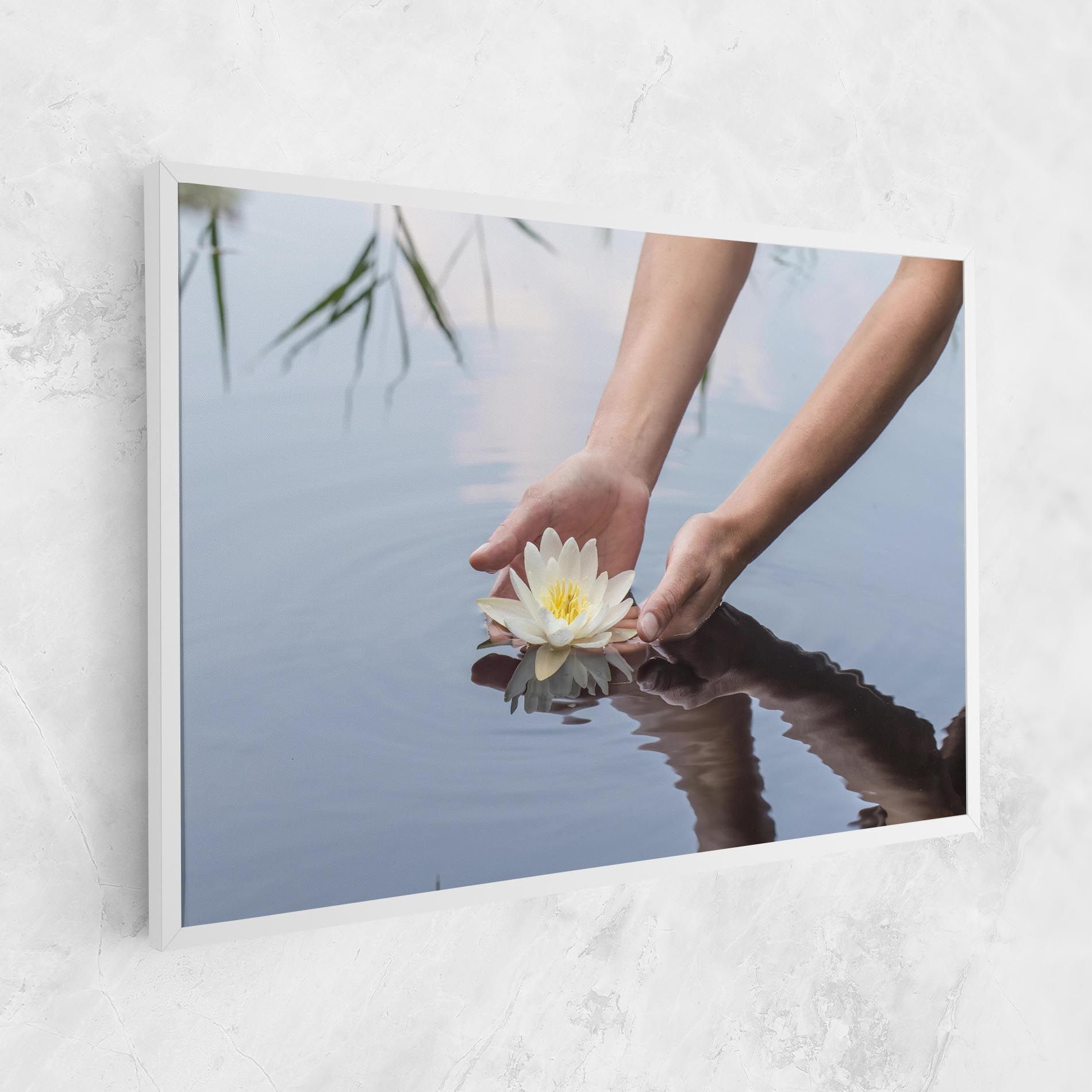 Holding Lake Flower mockup 1
