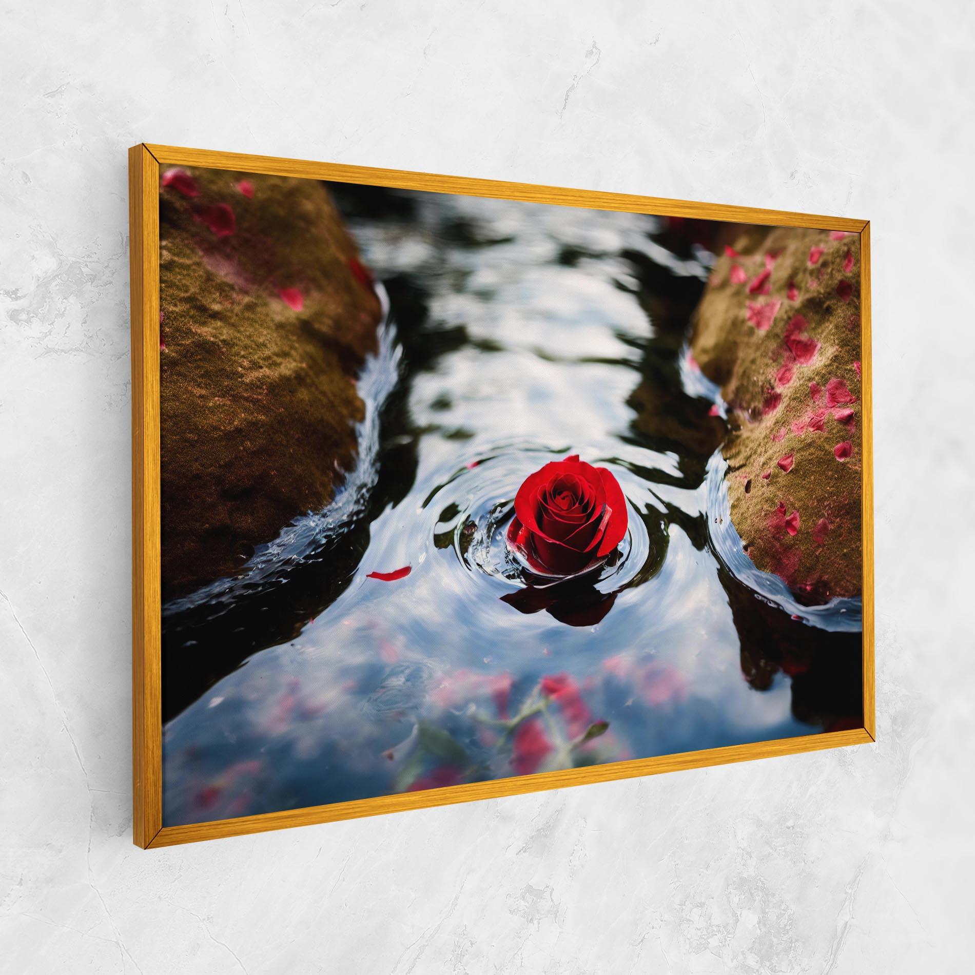 Tablou Canvas Floating Water Rose mockup 1