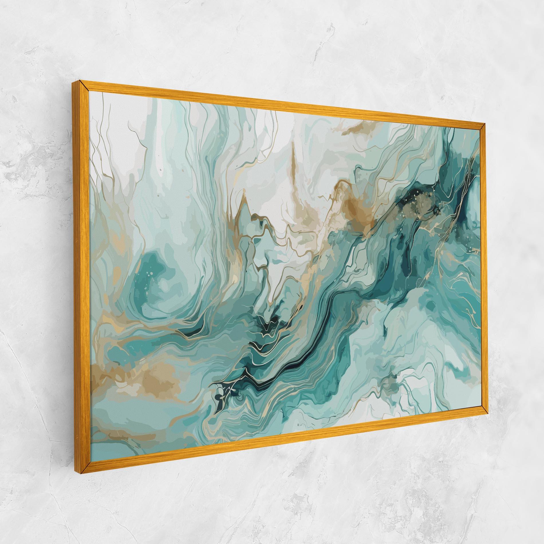Tablou Canvas Green Gold Water mockup 1