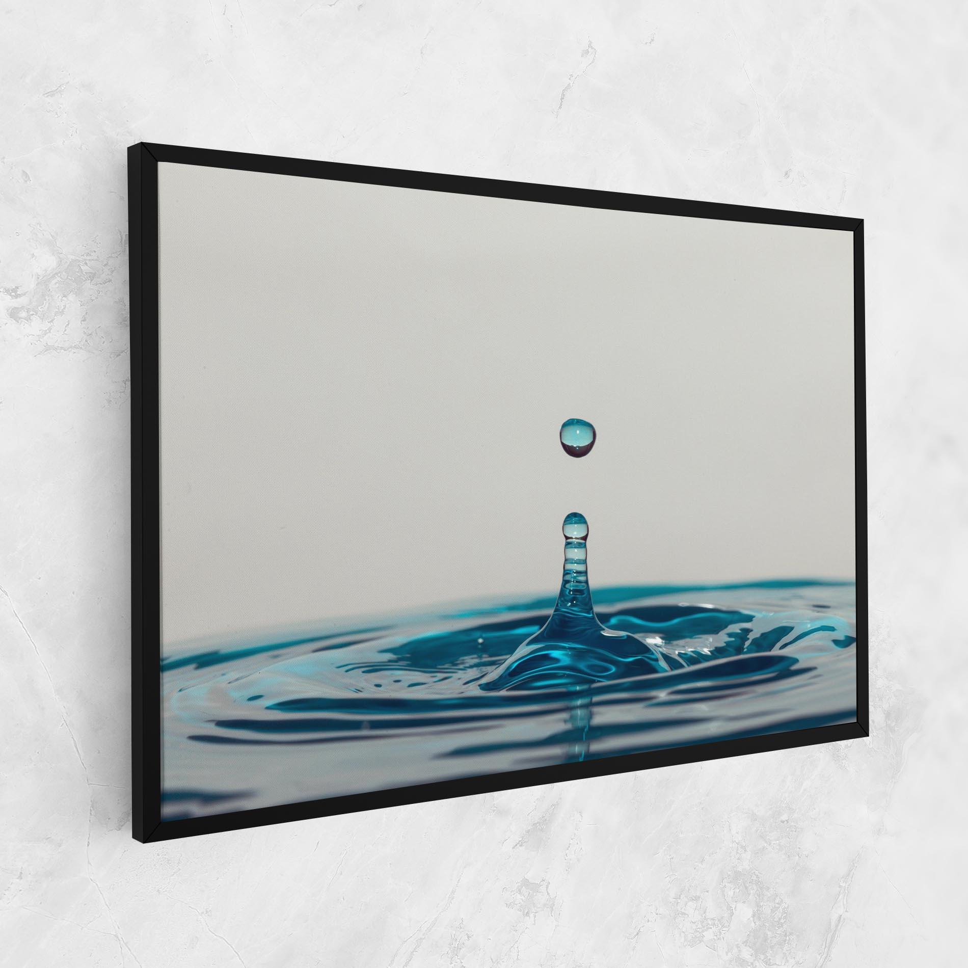 Tablou Canvas Blue Water Drop mockup 1