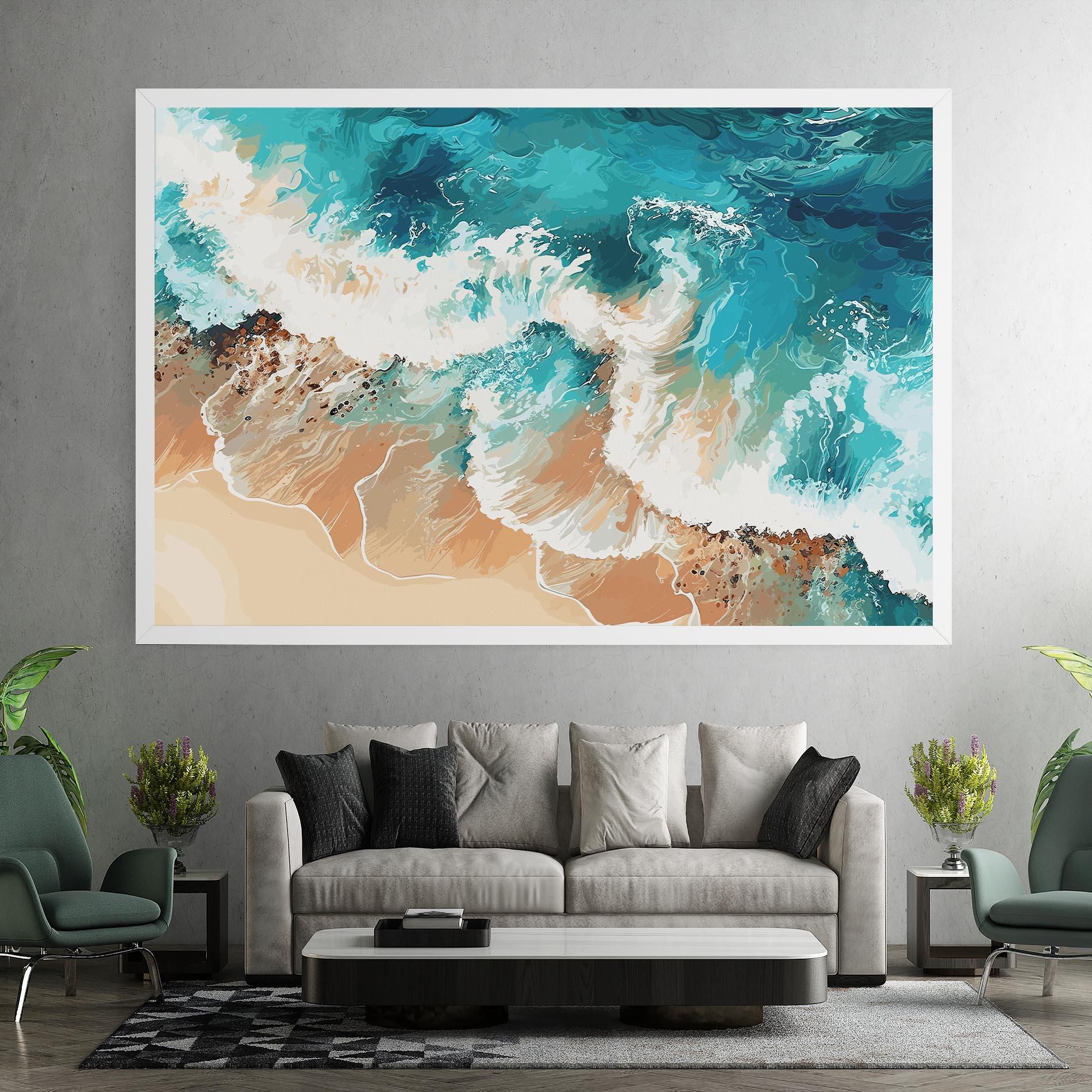 Tablou Canvas Artistic Waves mockup 7
