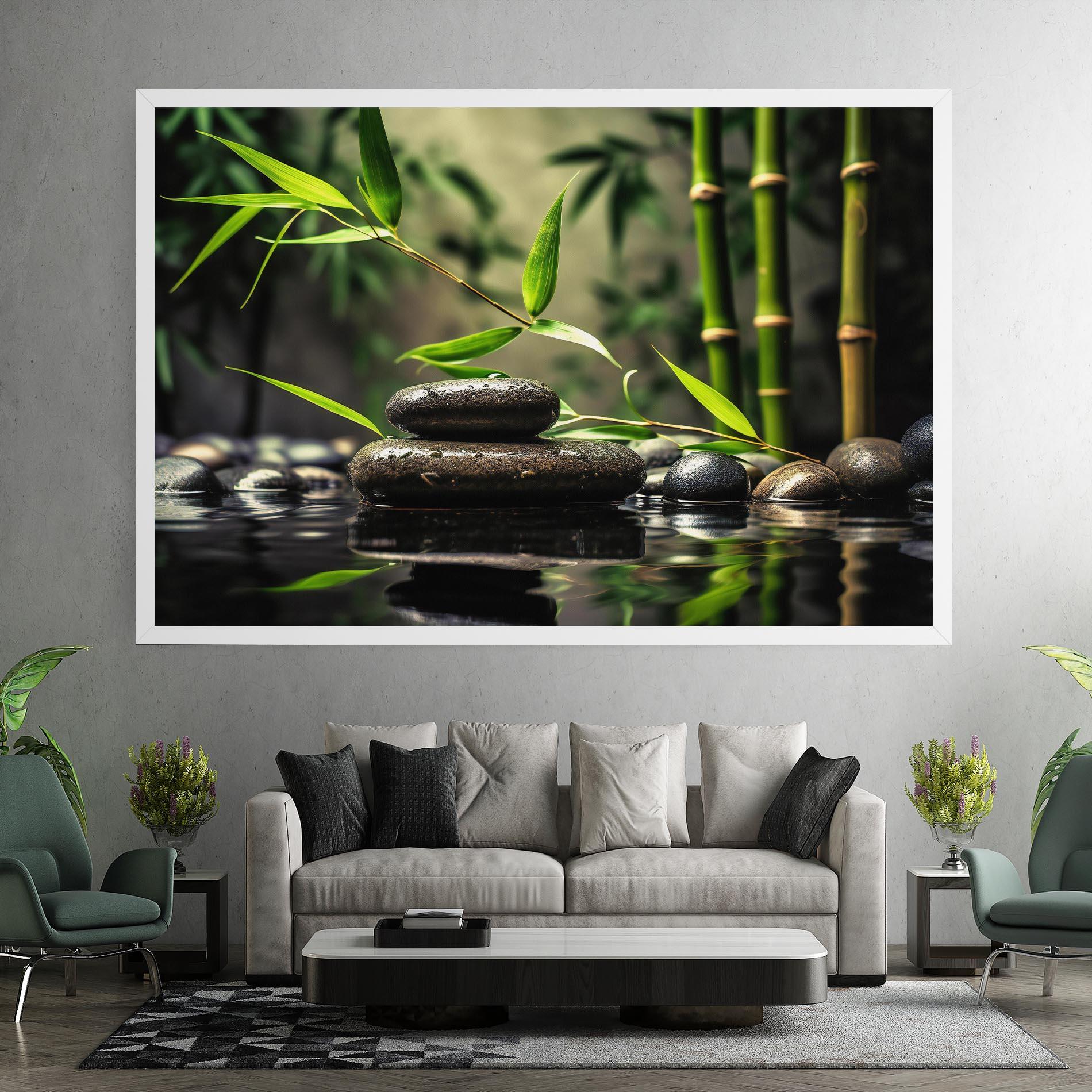 Tablou Canvas Bamboo Plant Water mockup 7