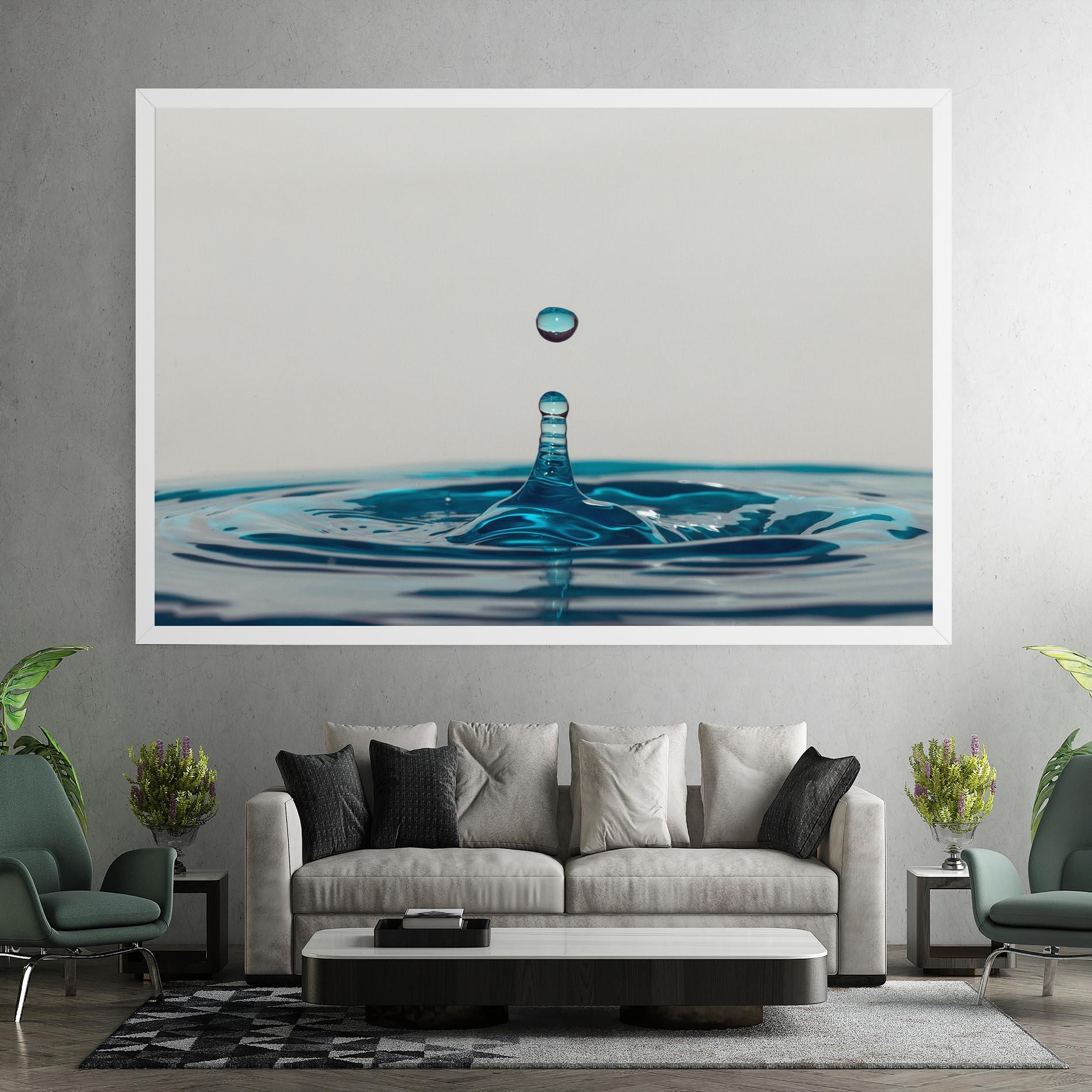 Tablou Canvas Blue Water Drop mockup 7