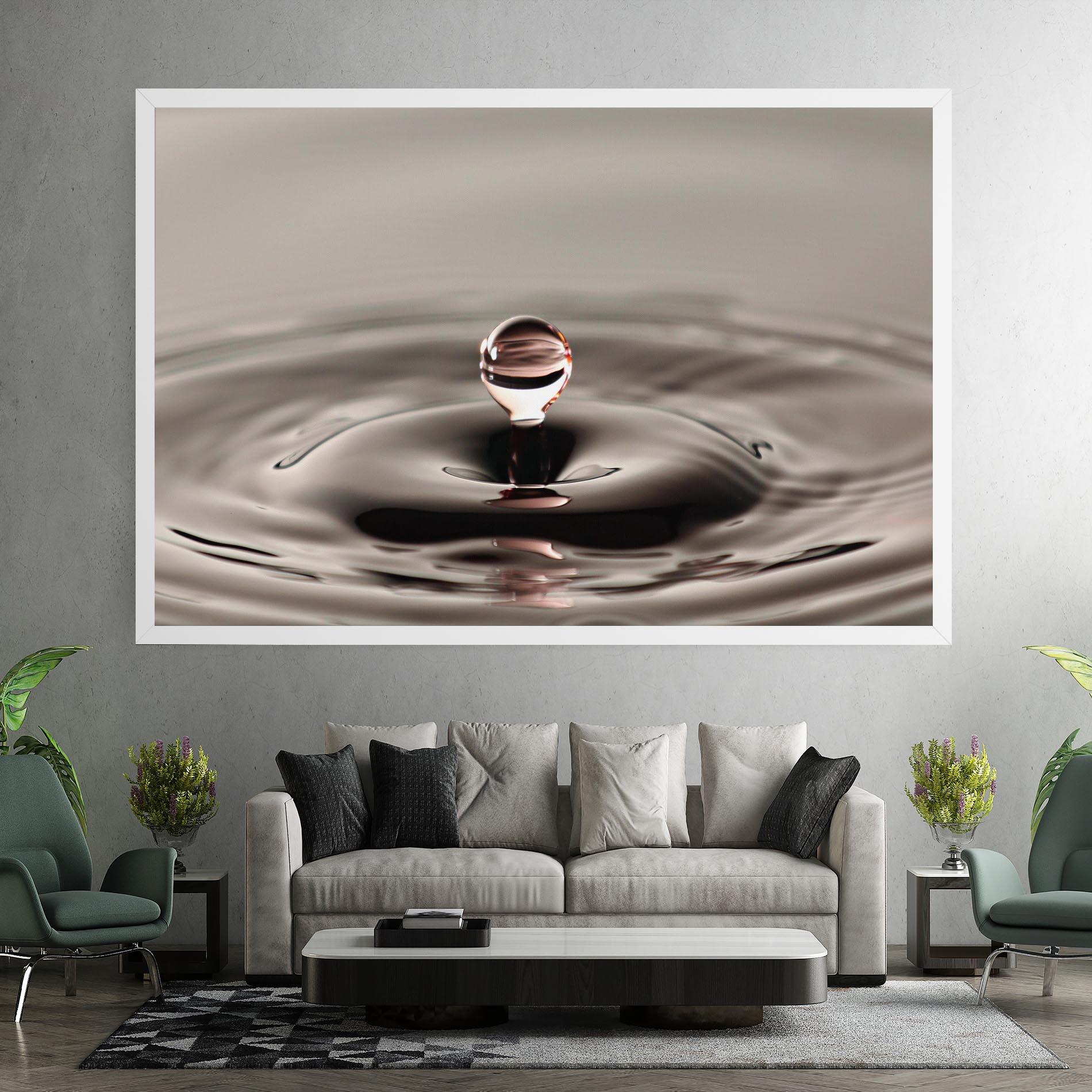 Tablou Canvas Close Red Water Drop mockup 7