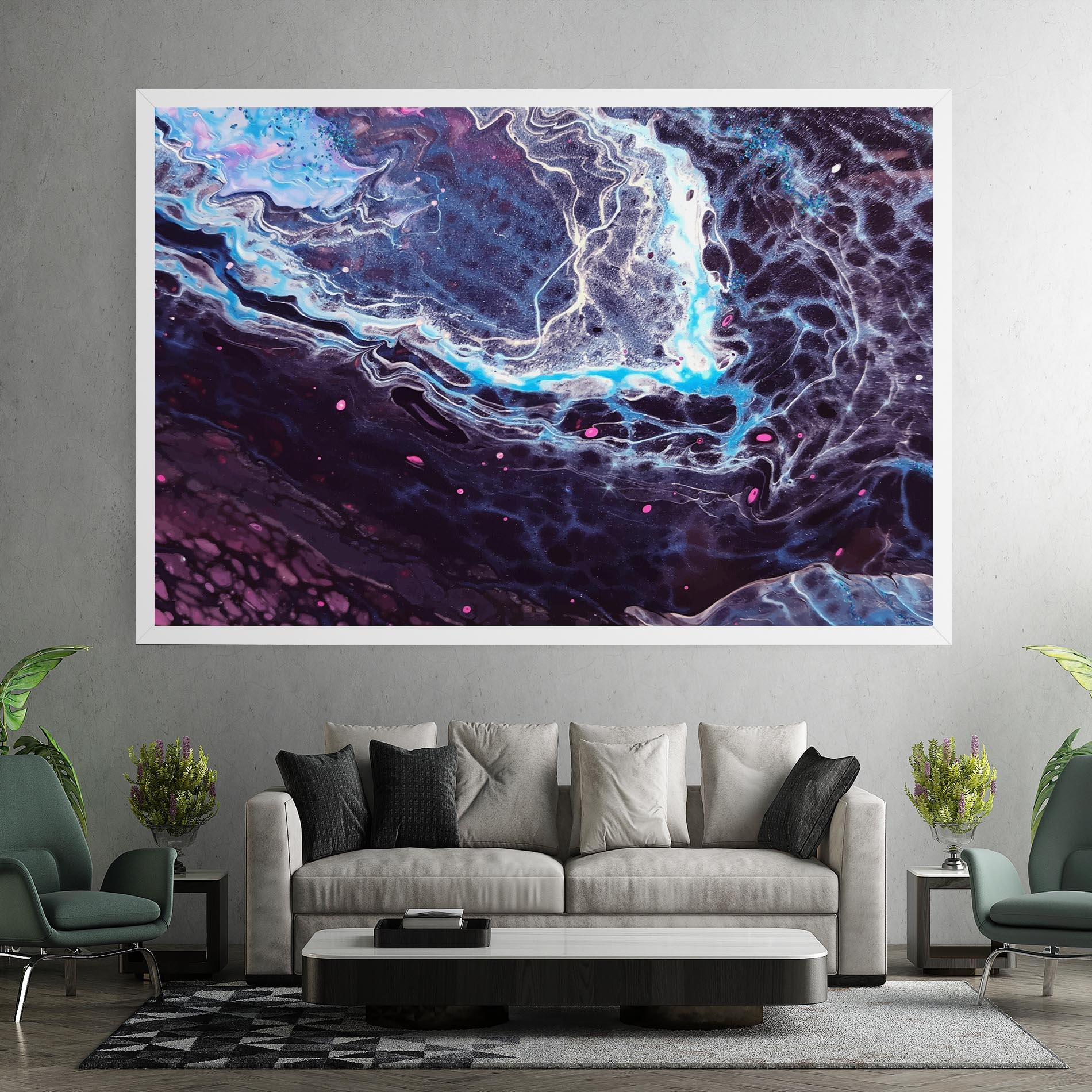 Tablou Canvas Purple Blue Water mockup 7